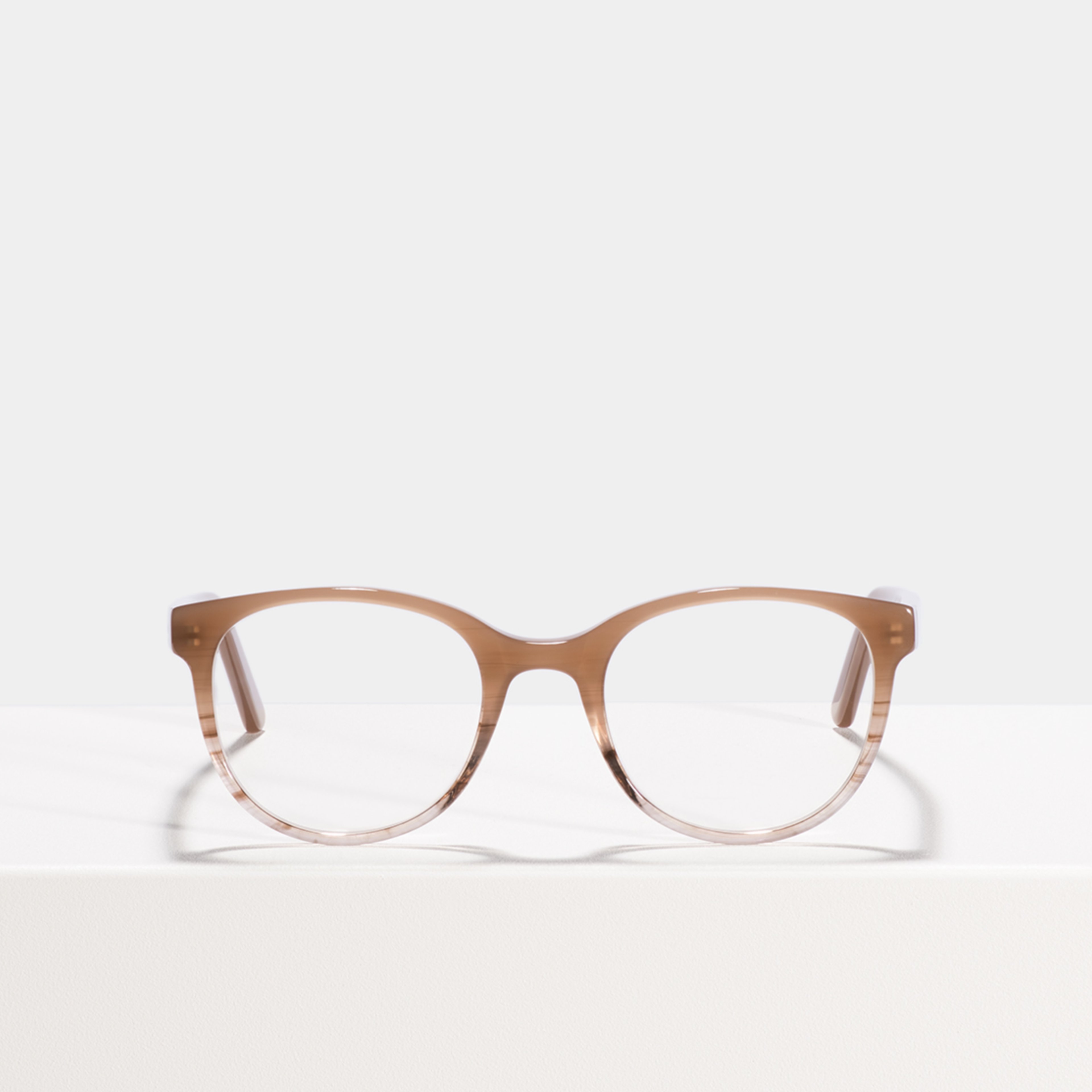 Ace & Tate Glasses | round acetate in Beige, Pink