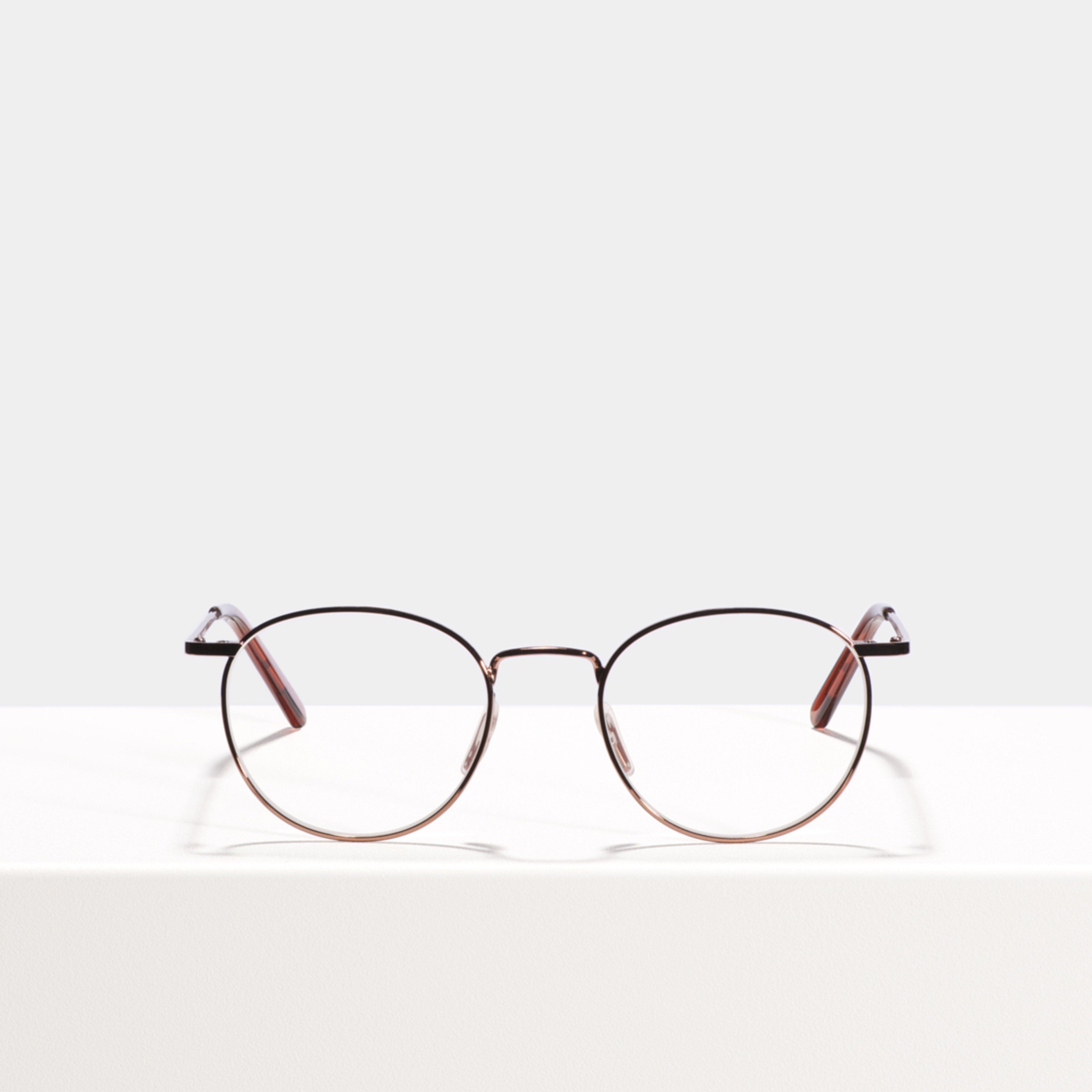 Ace & Tate Glasses | round metal in Brown, Red