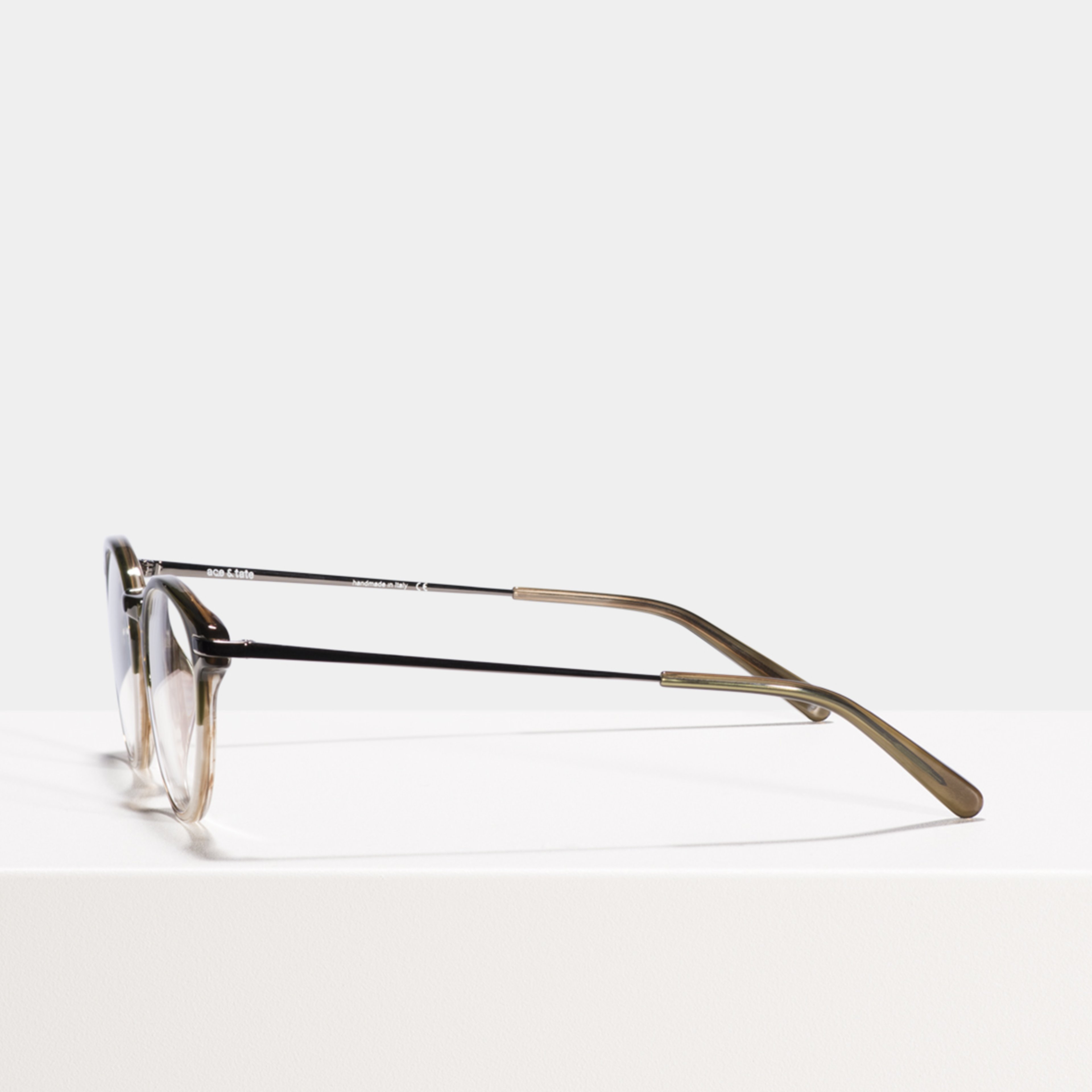 Ace & Tate Glasses | redonda acetato in Marrón, Verde