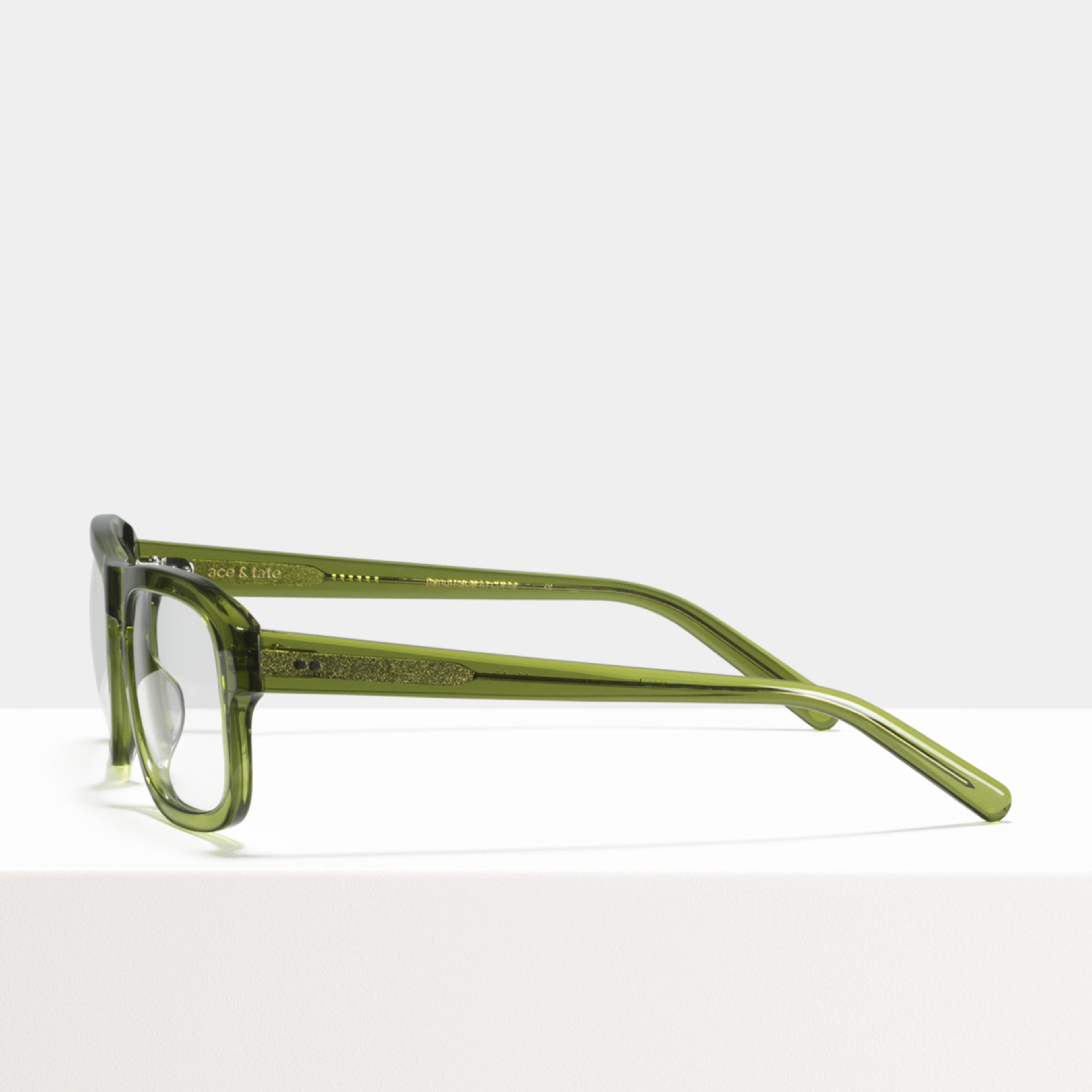 Ace & Tate Glasses | rectangle acetate in Green