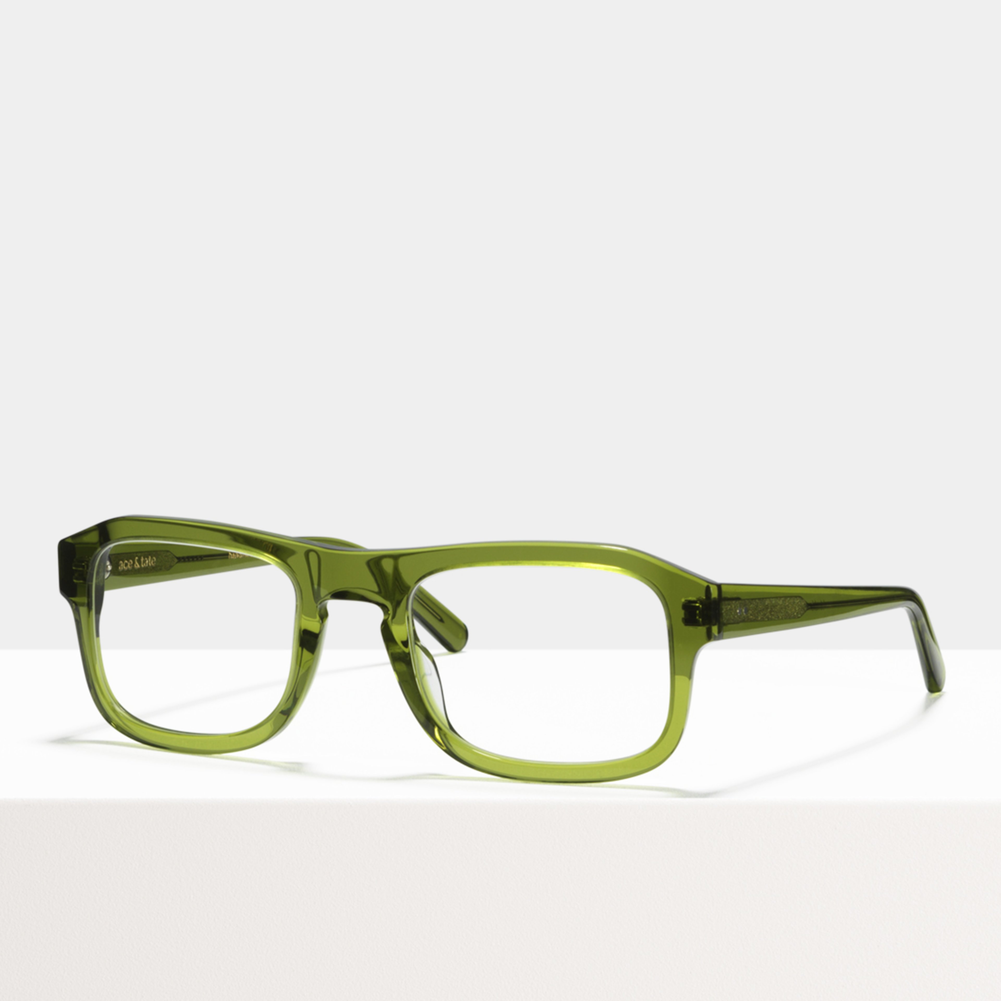 Ace & Tate Glasses | rectangle acetate in Green