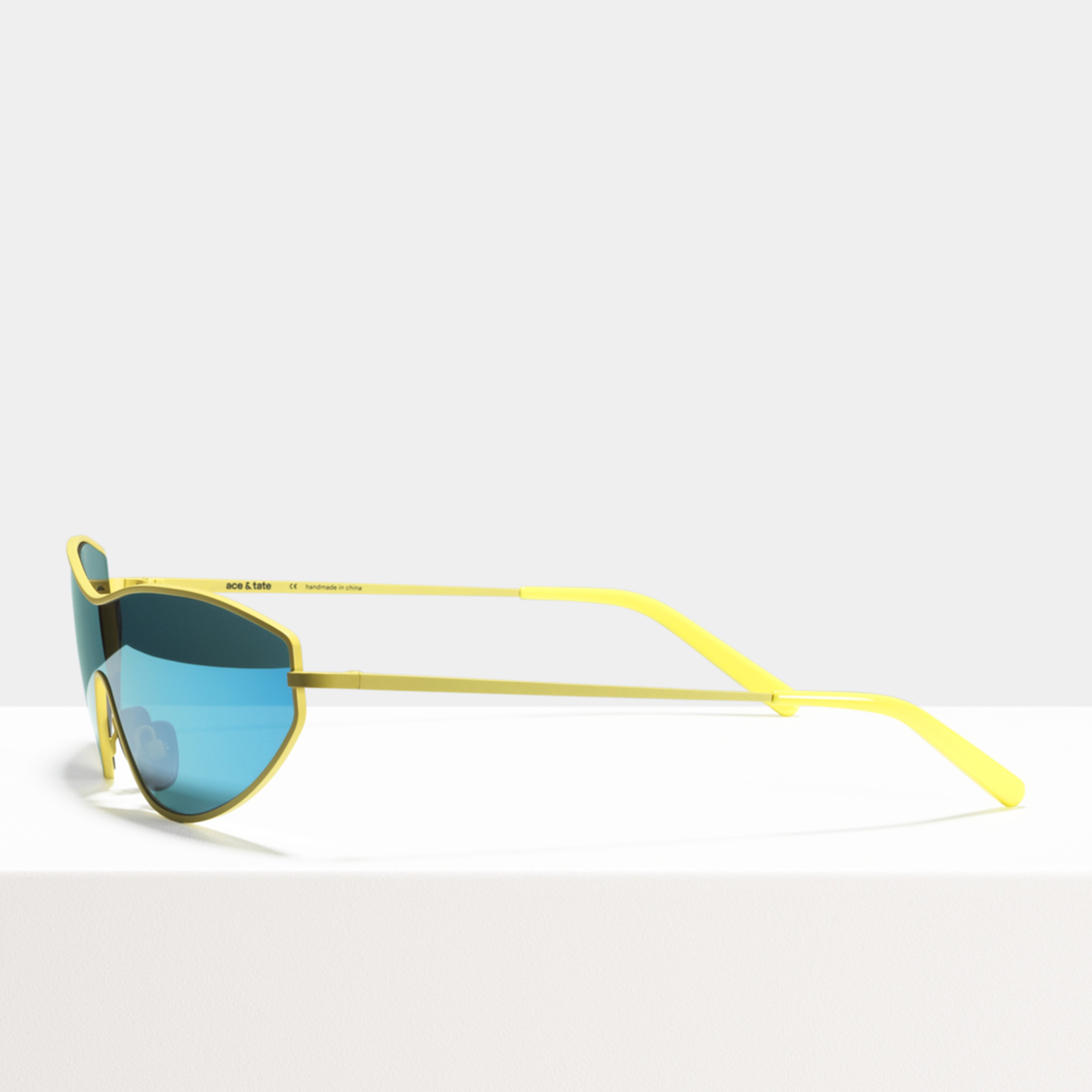 Ace & Tate Sunglasses | rectangle metal in Yellow