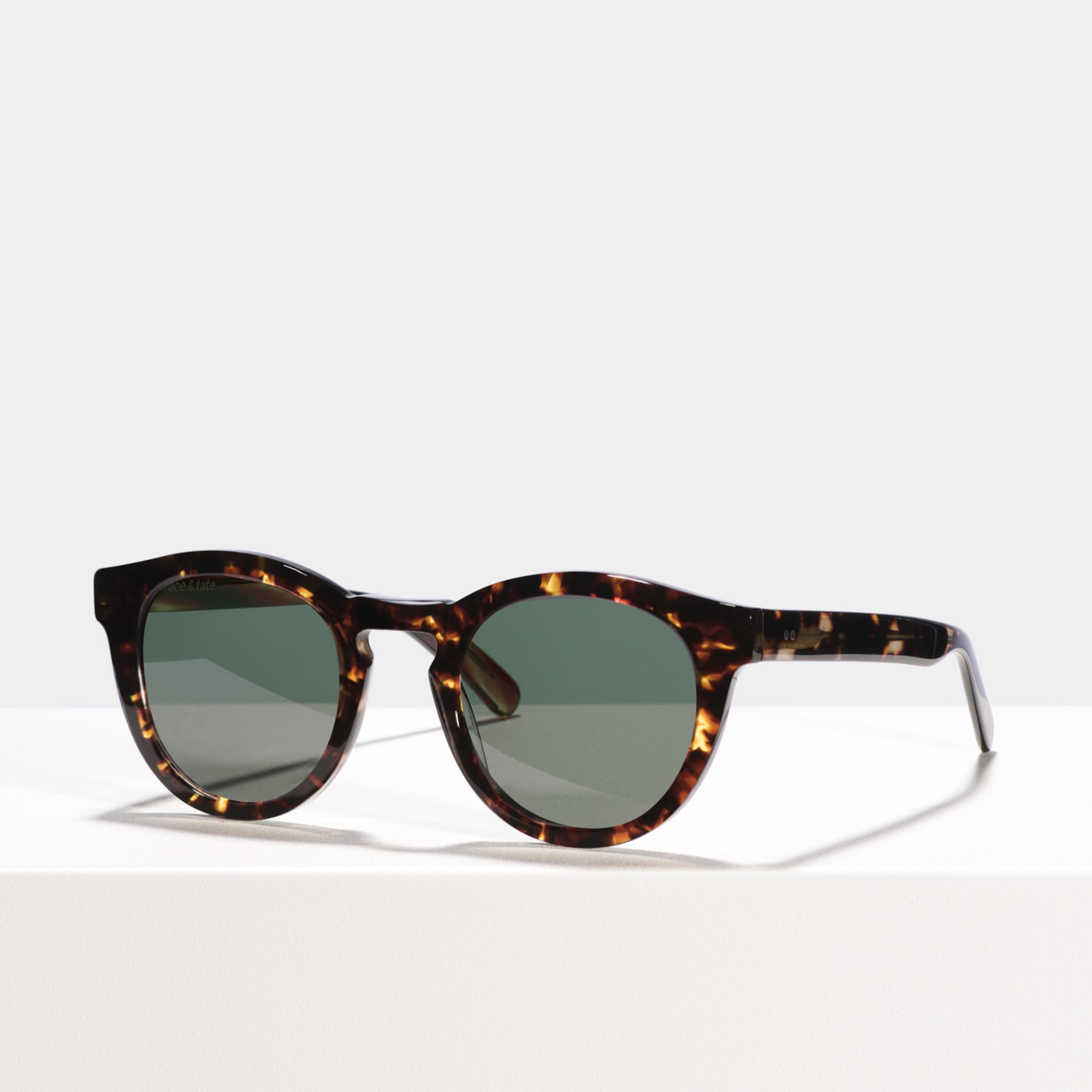 Ace & Tate Sunglasses | rond acetaat in Bruin