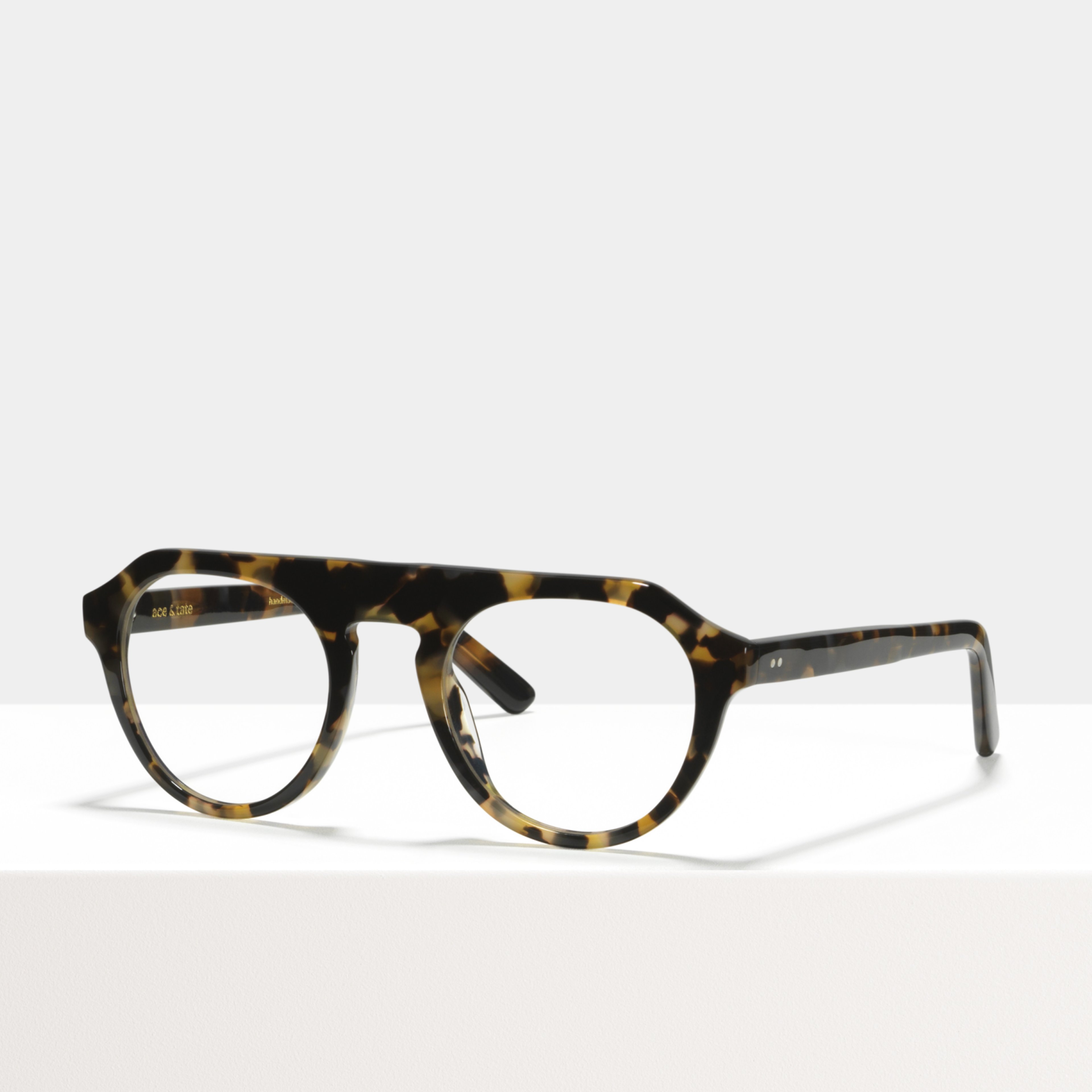Ace & Tate Glasses | round acetate in Brown