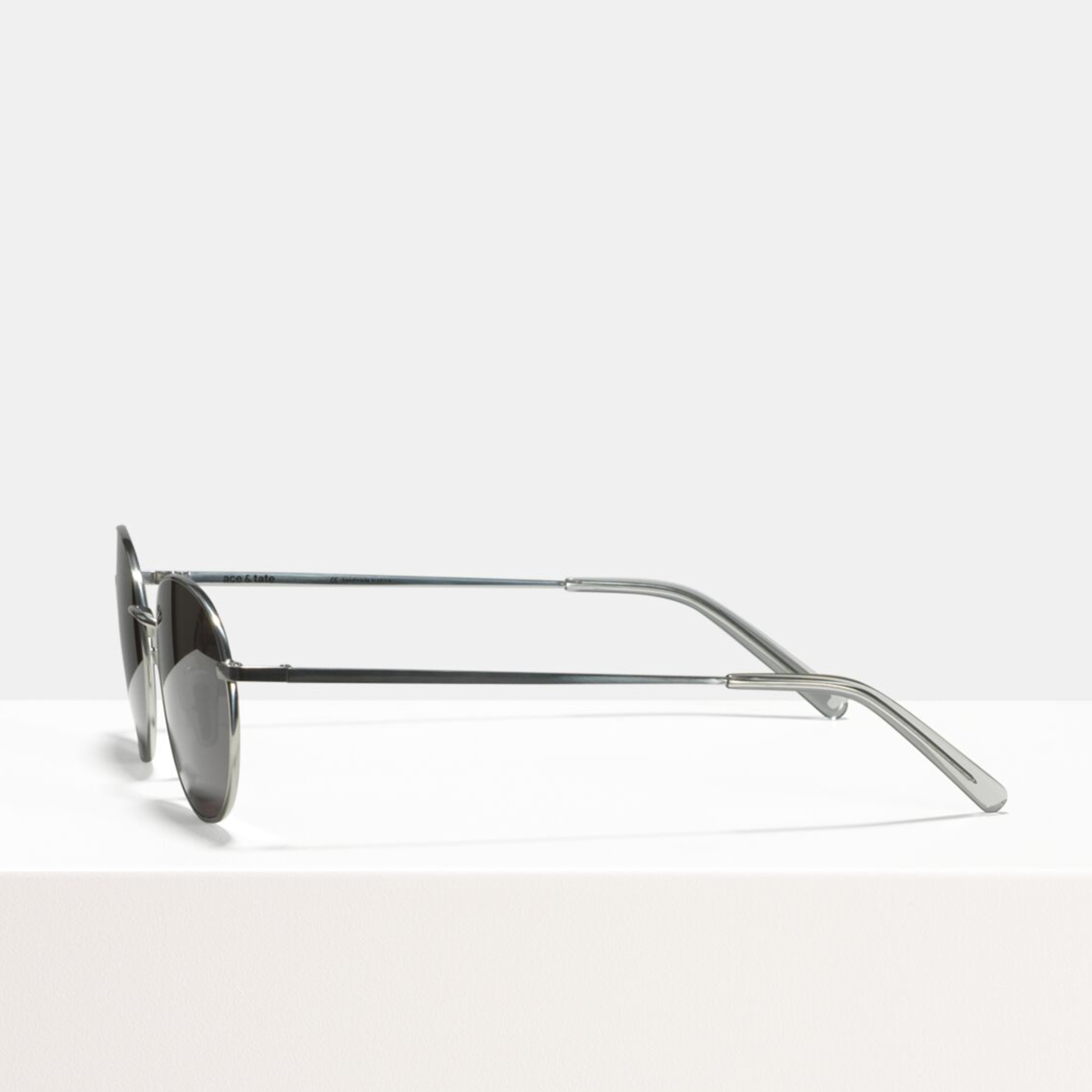 Ace & Tate Sunglasses | oval metal in Silver