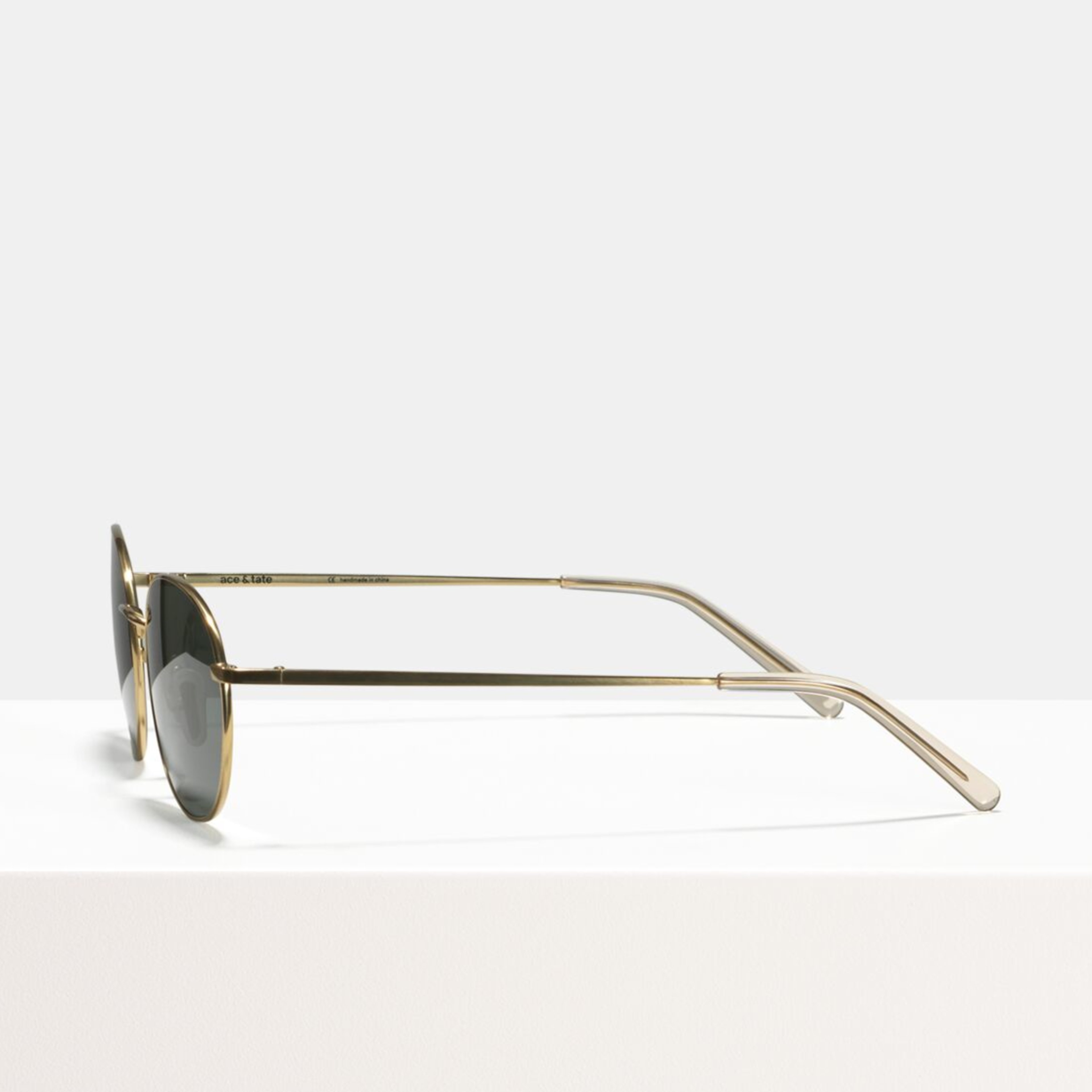 Ace & Tate Sunglasses | oval metal in Gold