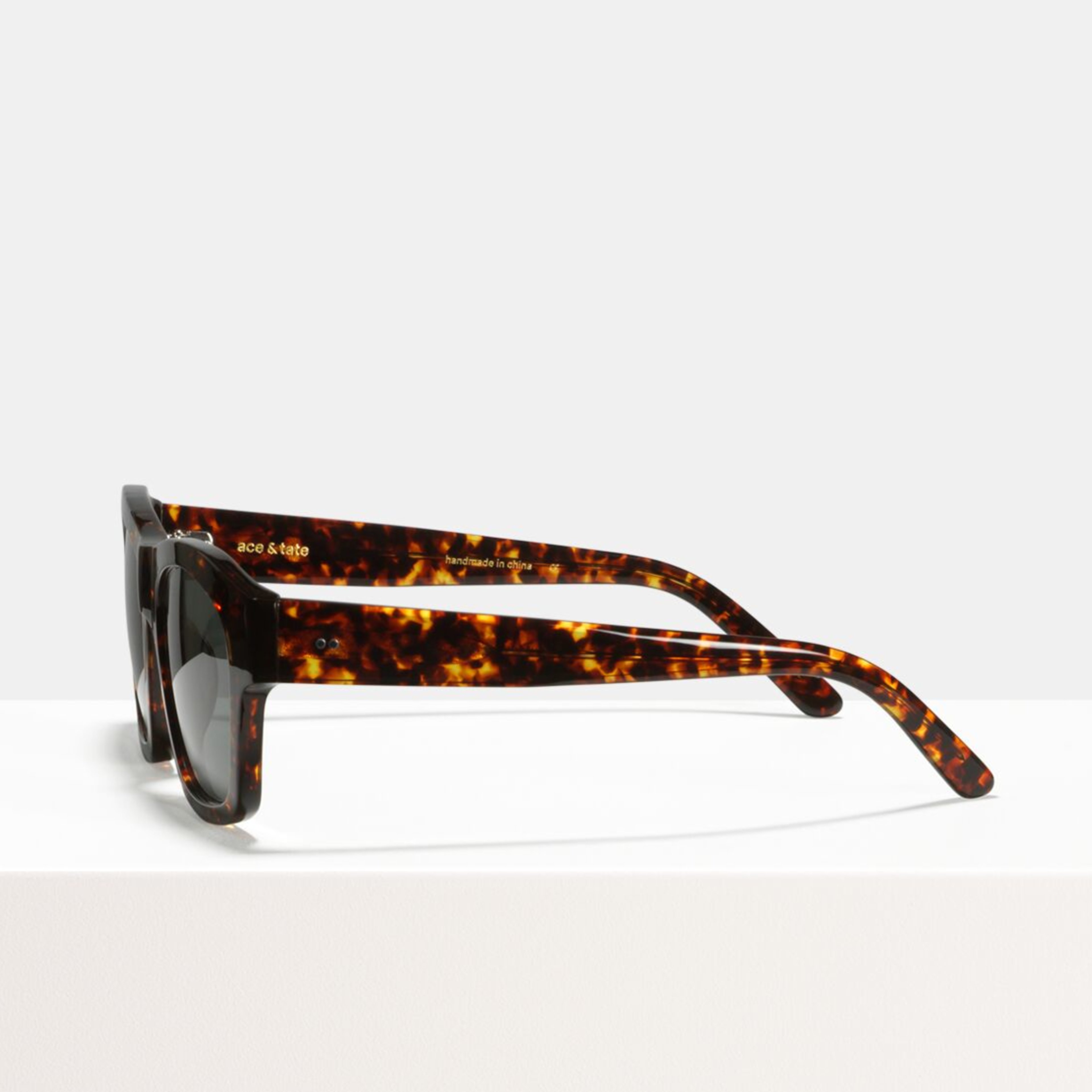 Ace & Tate Sunglasses | rectangle acetate in Brown