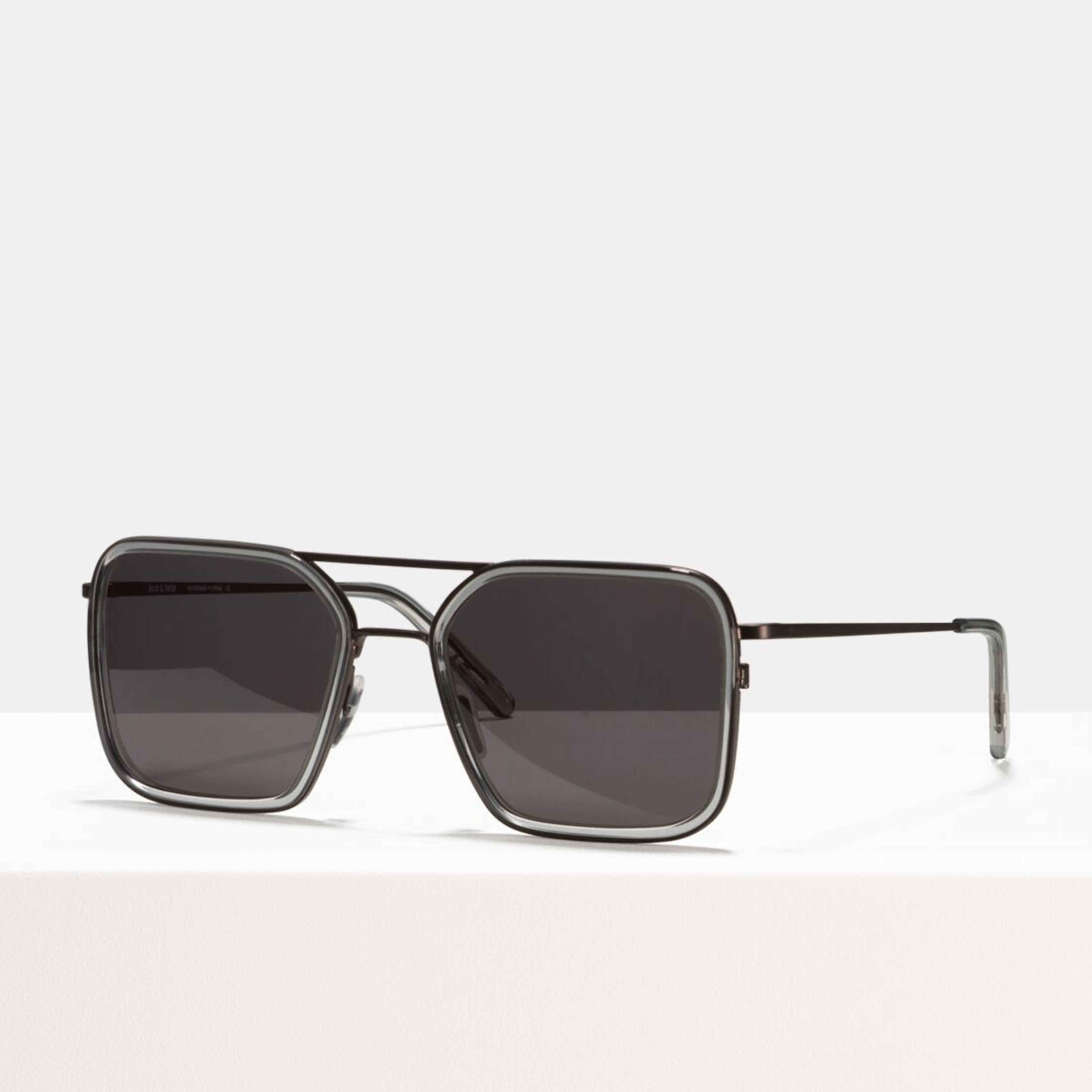 Ace & Tate Sunglasses | square acetate in Grey