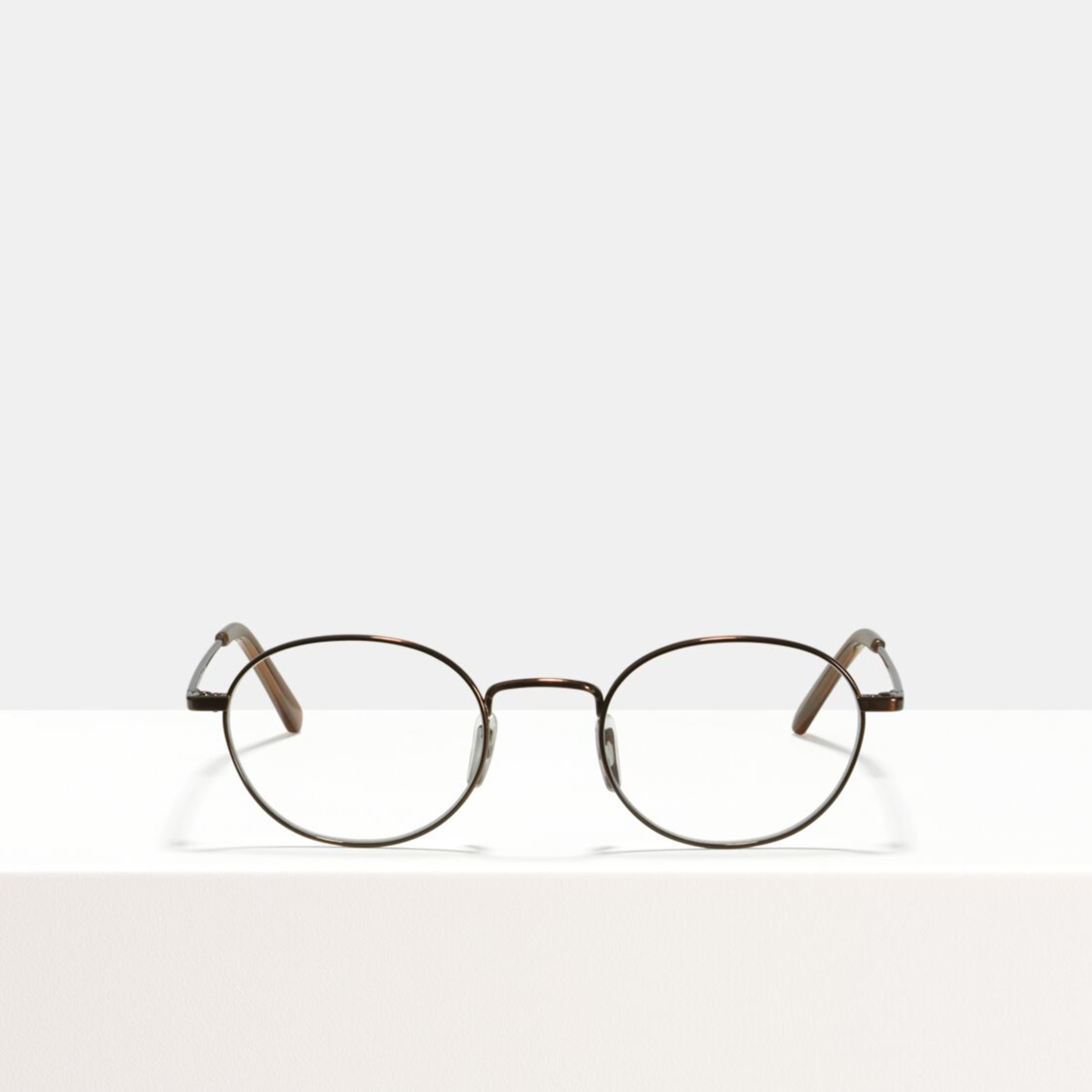 Ace & Tate Glasses | oval titanium in Brown