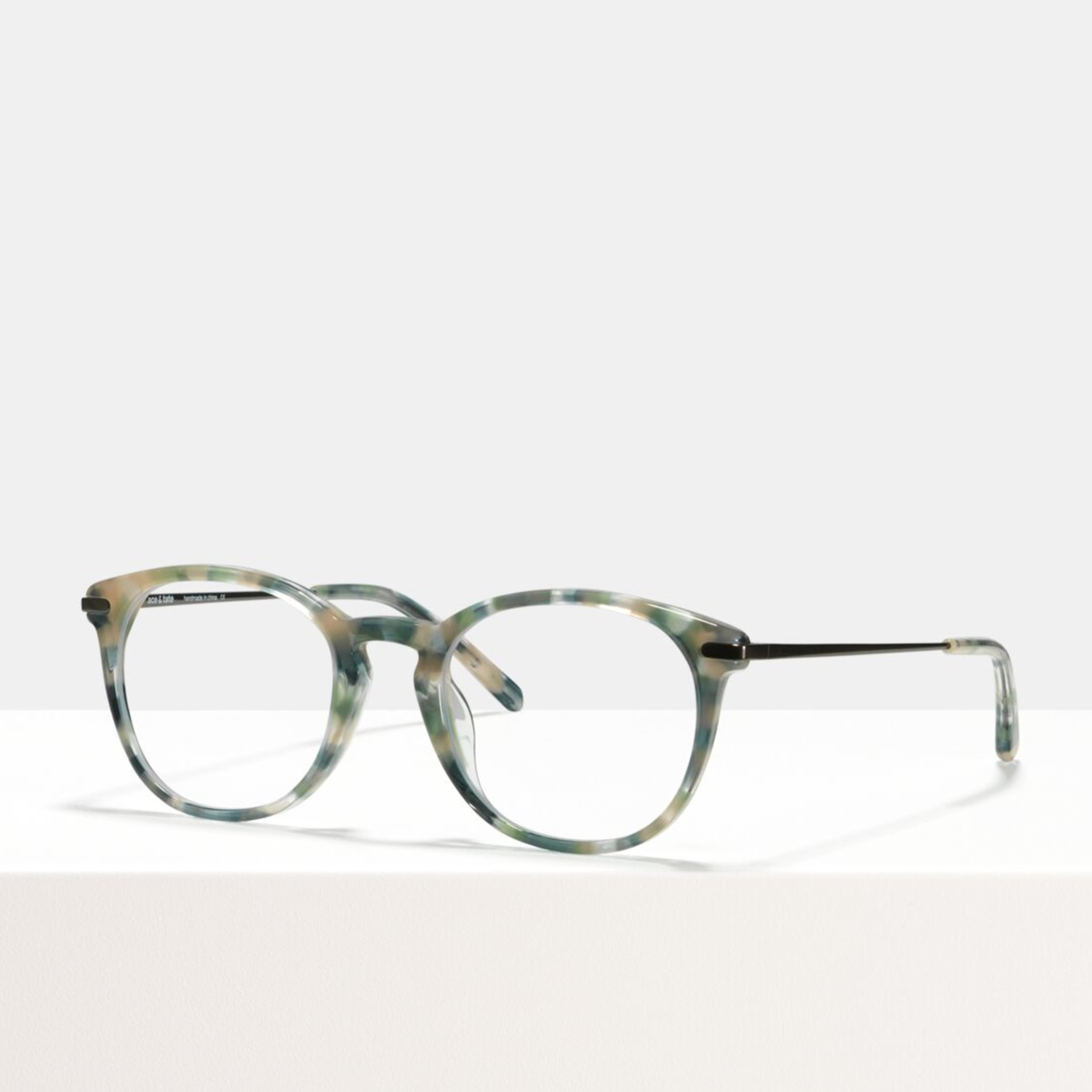 Ace & Tate Glasses | round acetate in Beige, Blue, Green, Grey, multicolor