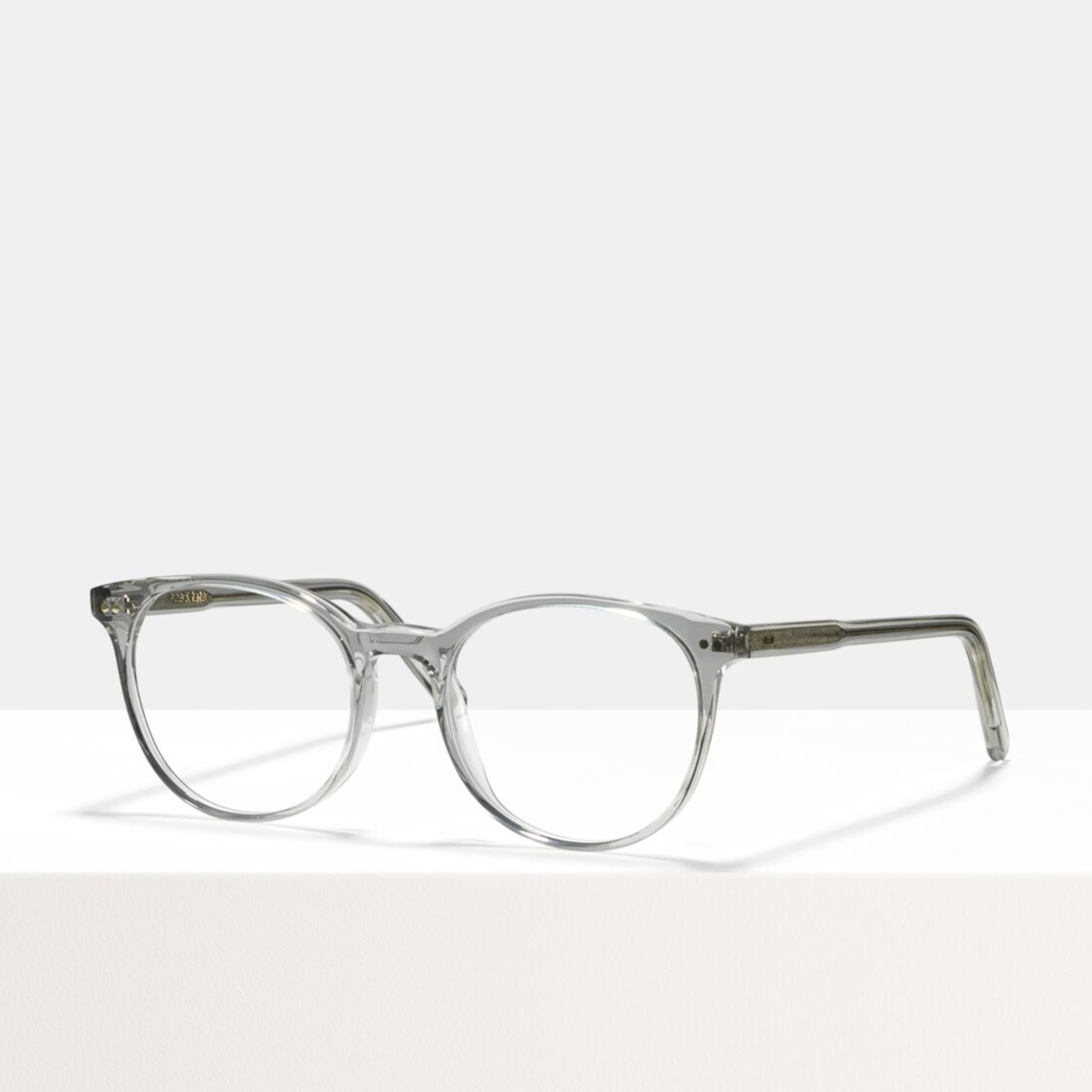 Ace & Tate Glasses | round acetate in Clear, Grey