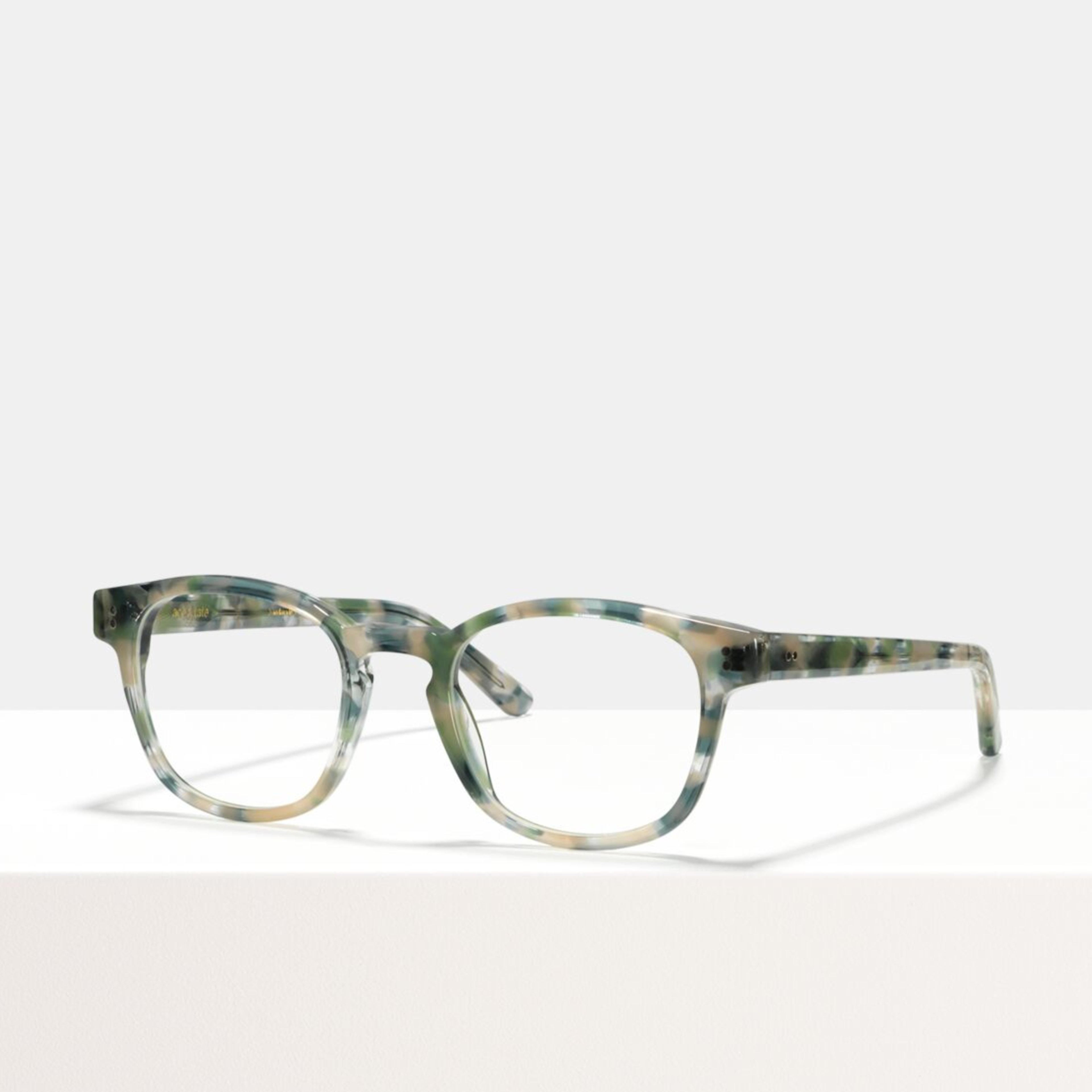 Ace & Tate Glasses | square acetate in Beige, Blue, Green