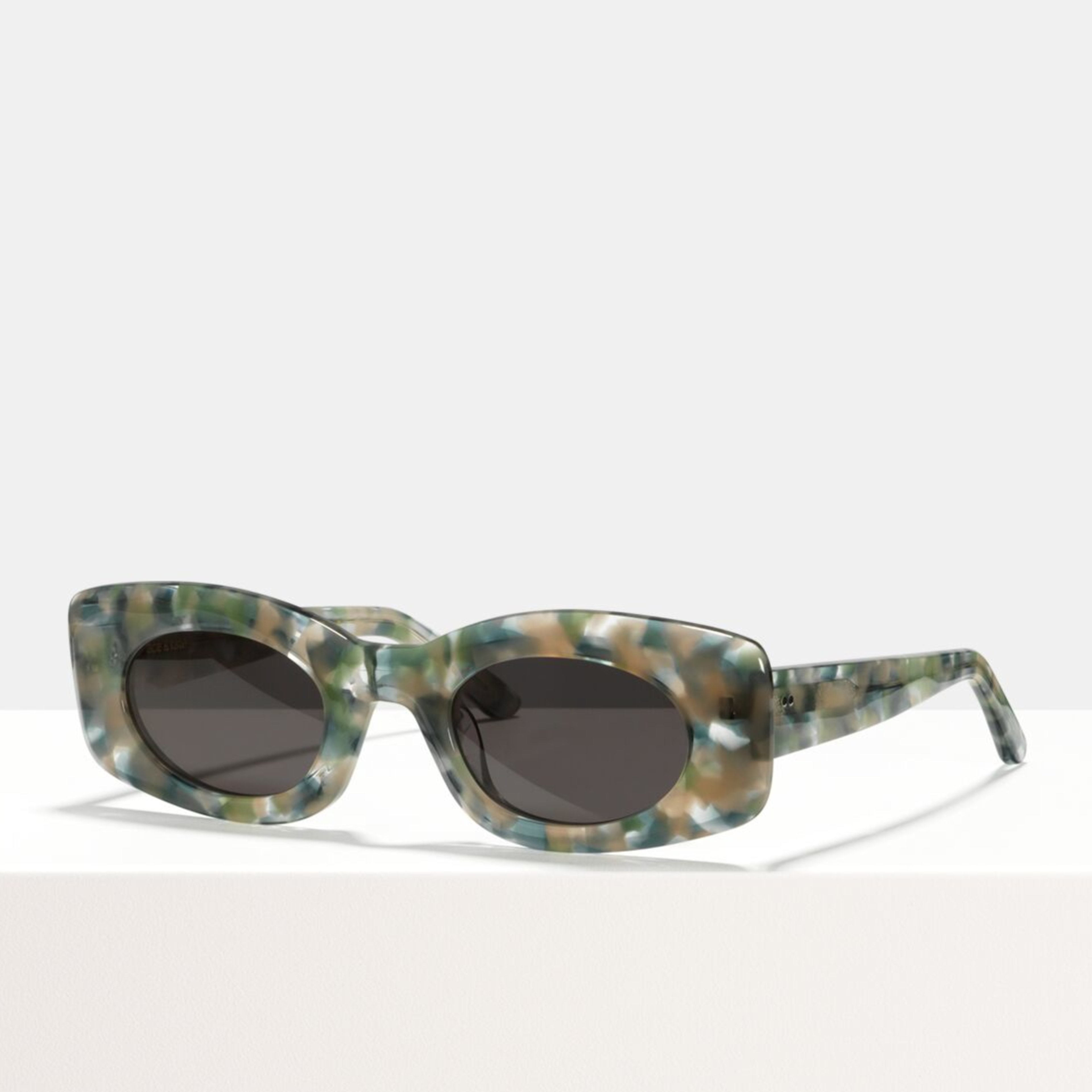 Ace & Tate Sunglasses | oval acetate in Beige, Blue, Green, Grey