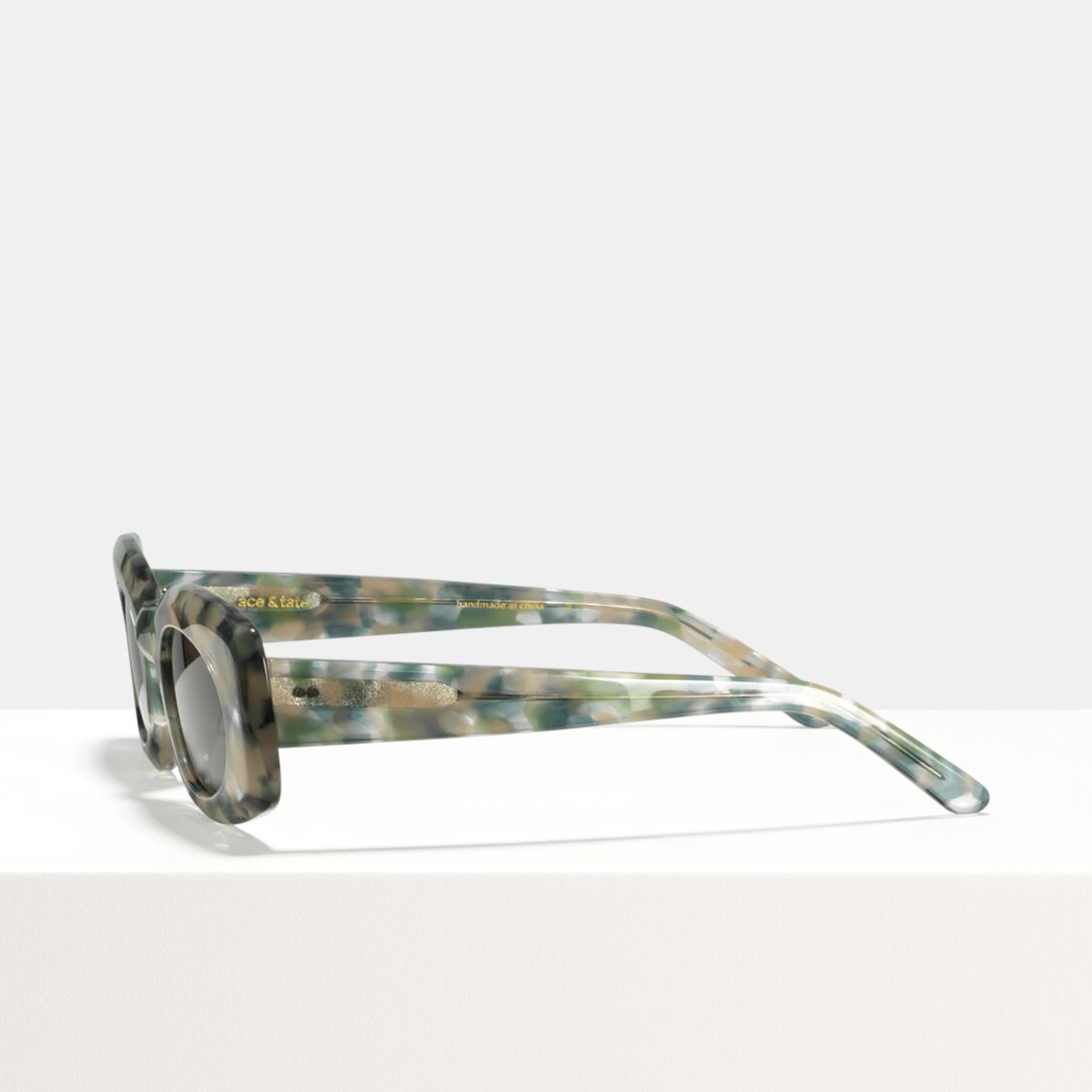 Ace & Tate Solaires | oval acétate in Beige, Bleu, Vert, Gris