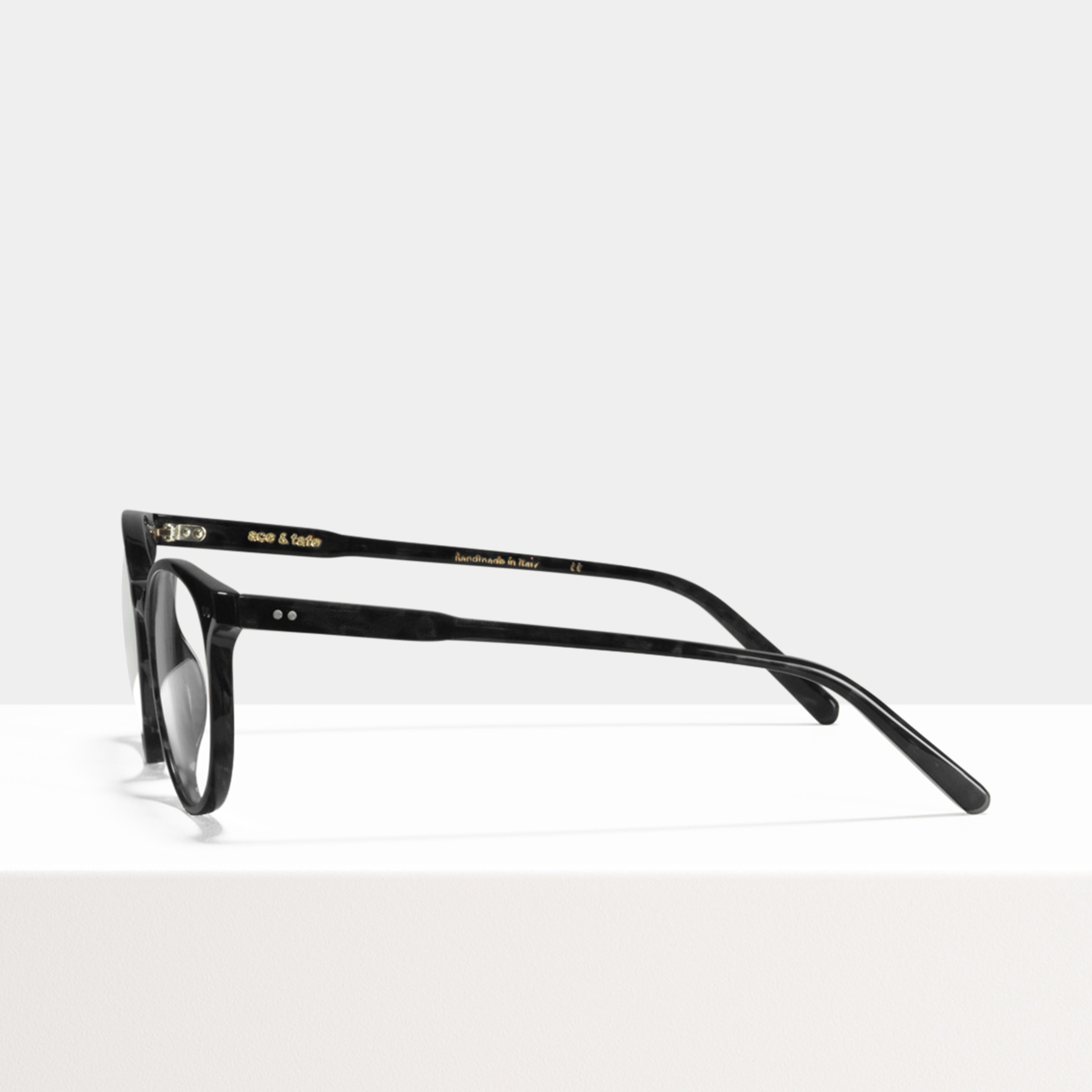 Ace & Tate Glasses | round recycled in Black