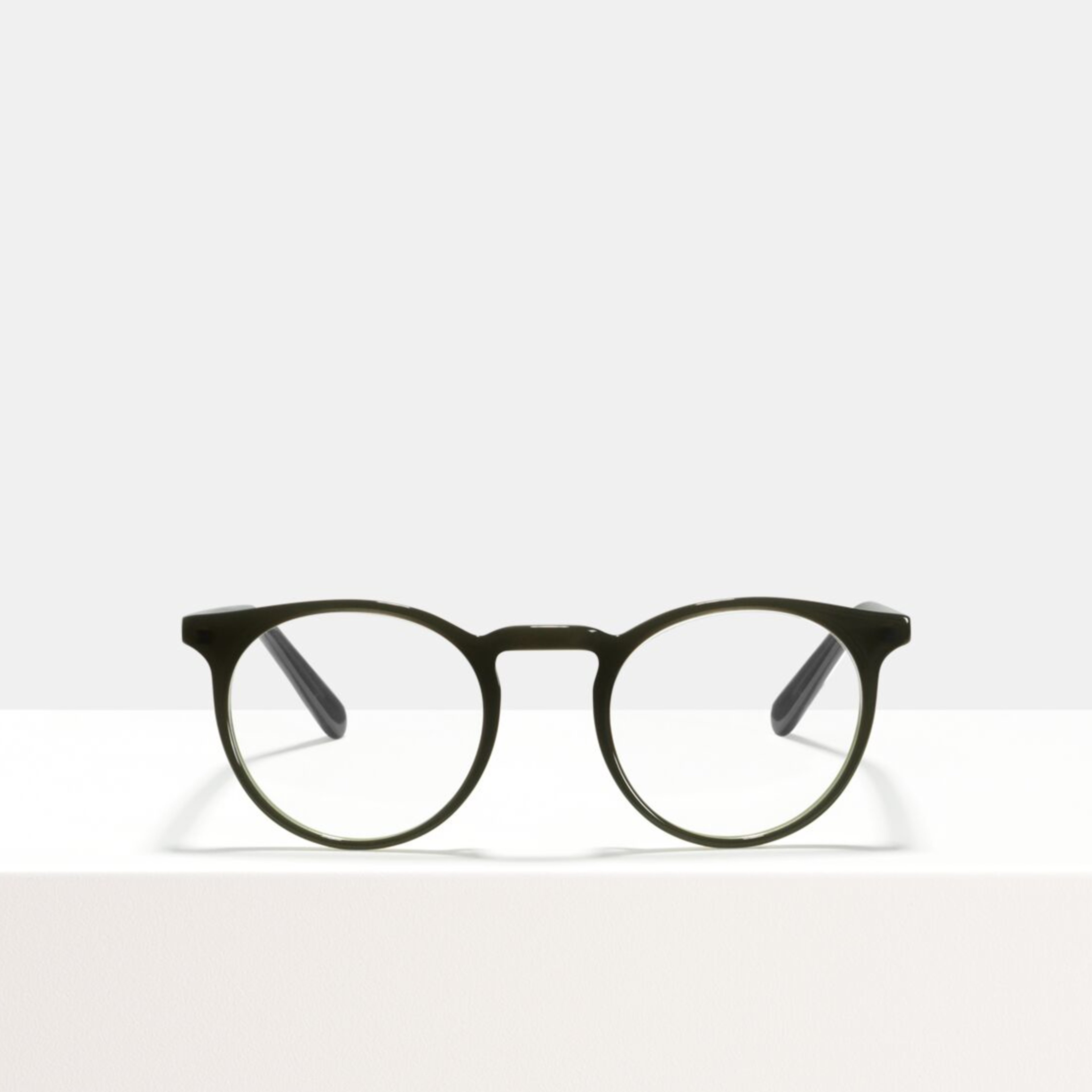 Ace & Tate Glasses | round acetate in Green, Grey