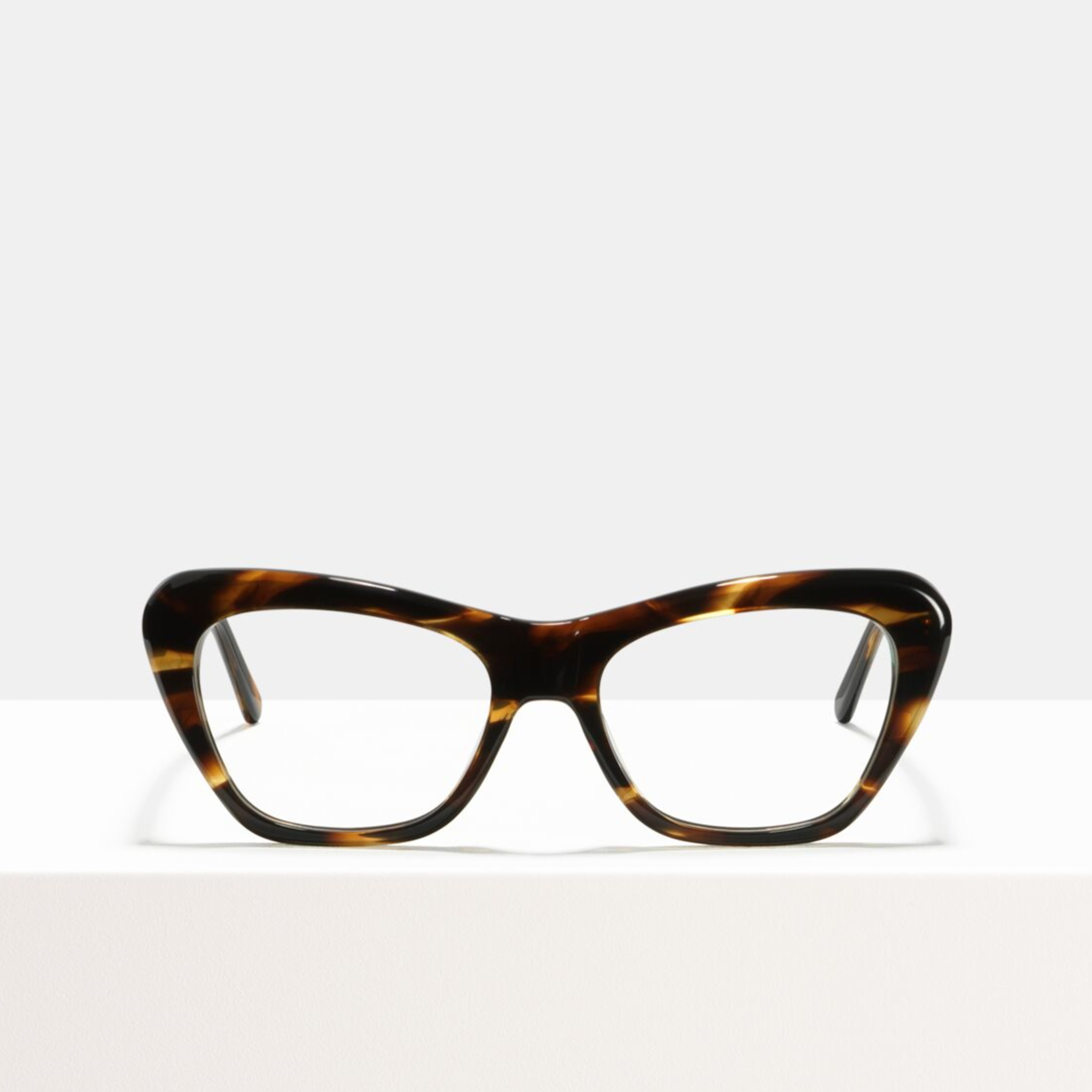 Ace & Tate Glasses | rectangle acetate in Brown