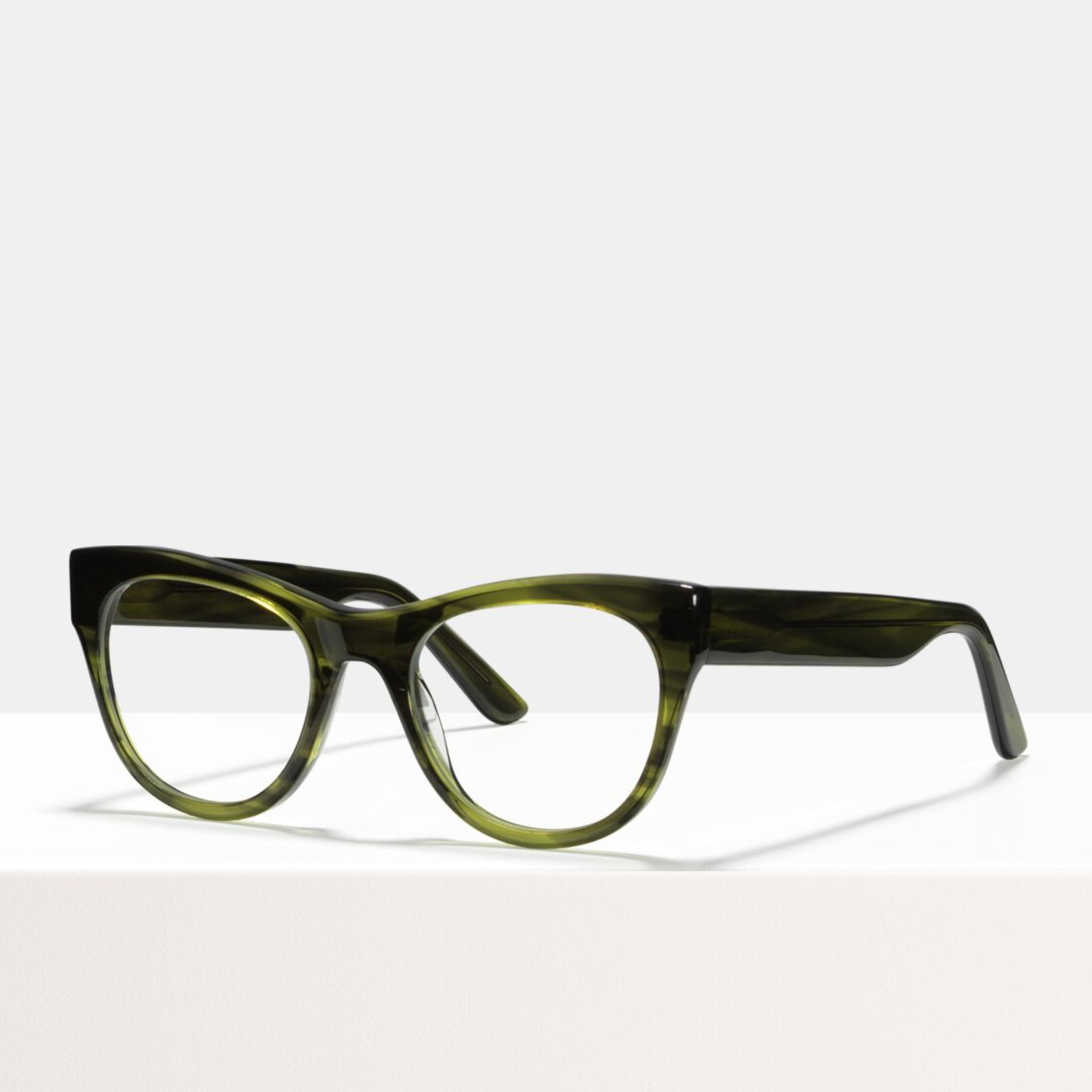 Ace & Tate Glasses | round acetate in Green