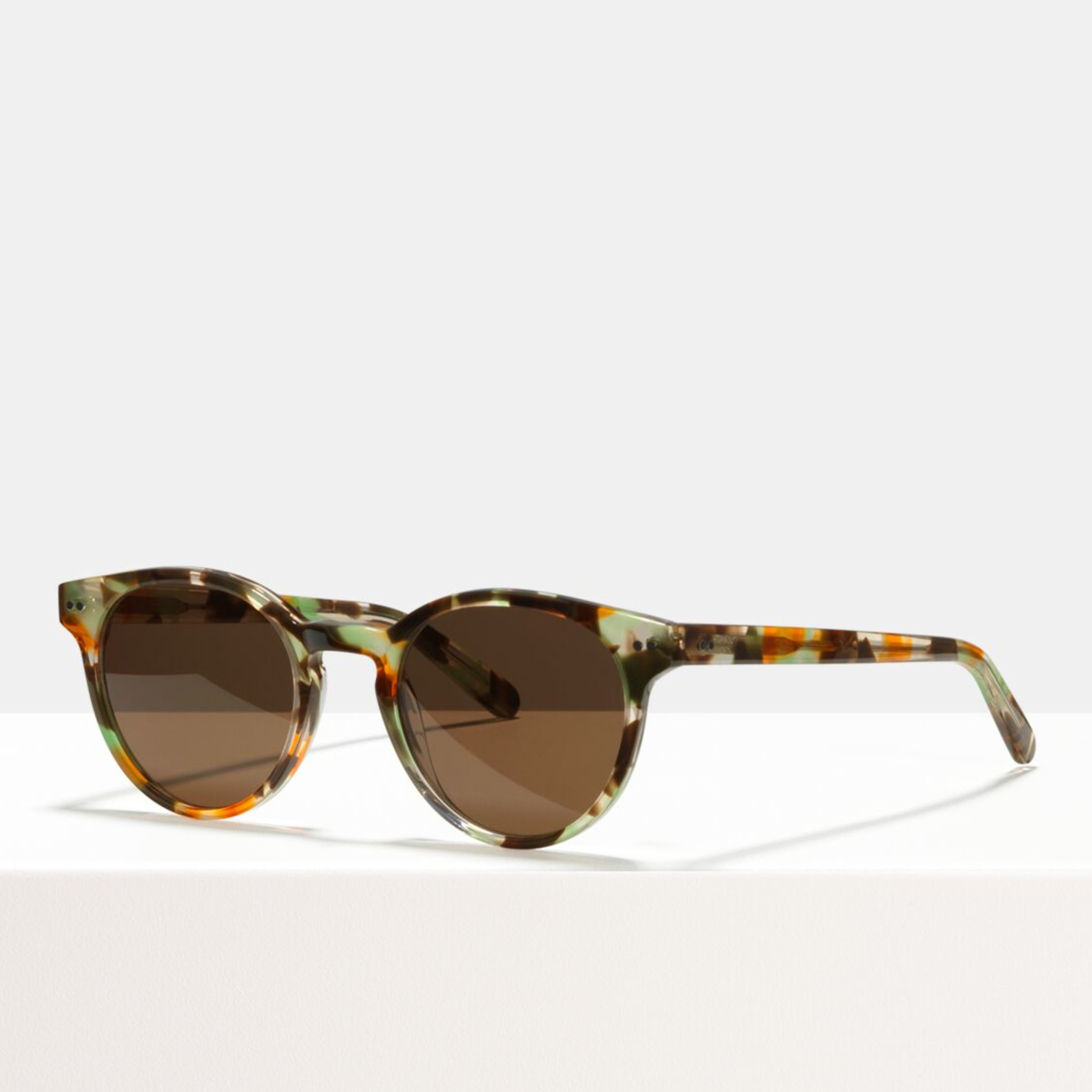 Ace & Tate Sunglasses | round acetate in Beige, Brown, Green, multicolor, Orange, Yellow