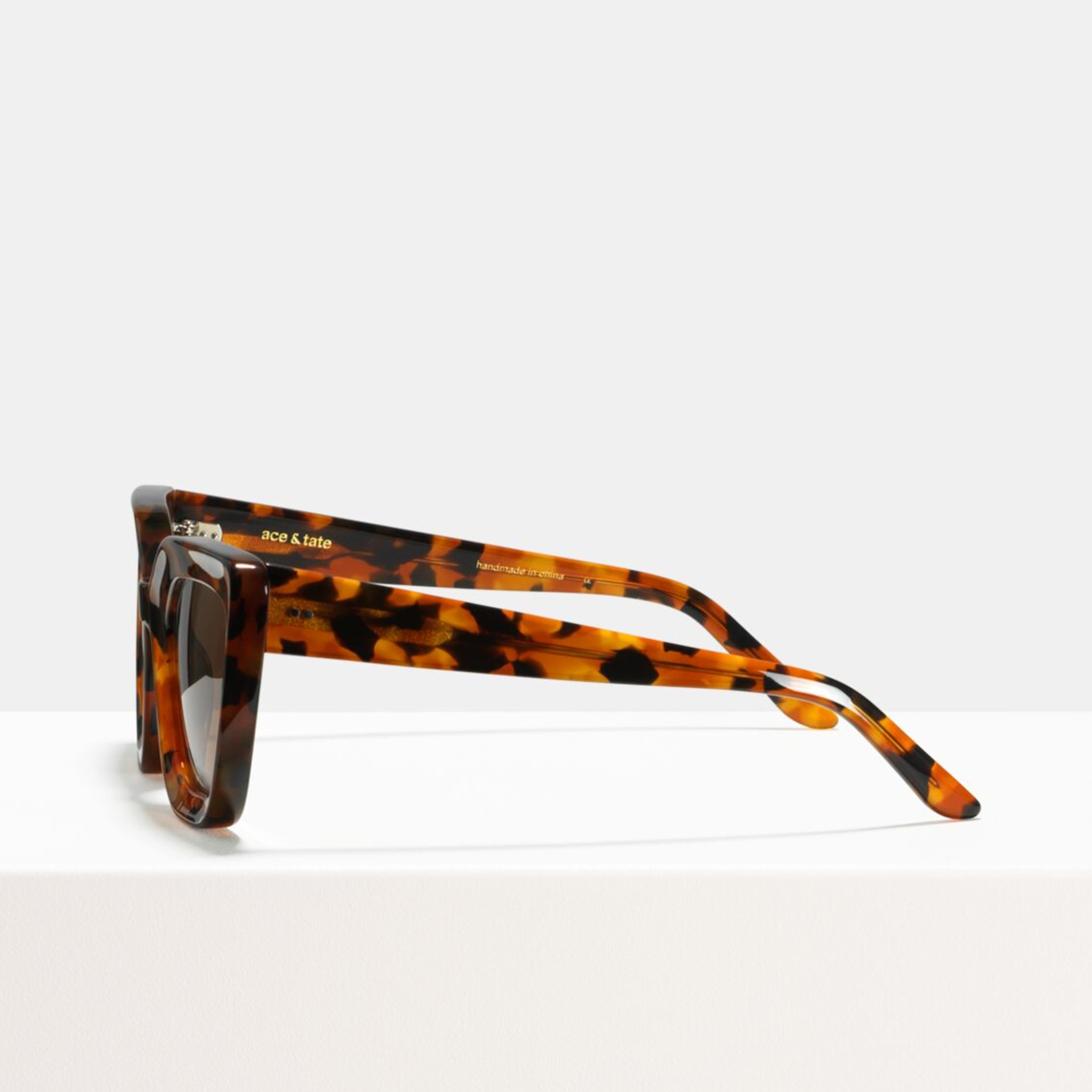 Ace & Tate Sunglasses | rectangle acetate in Orange