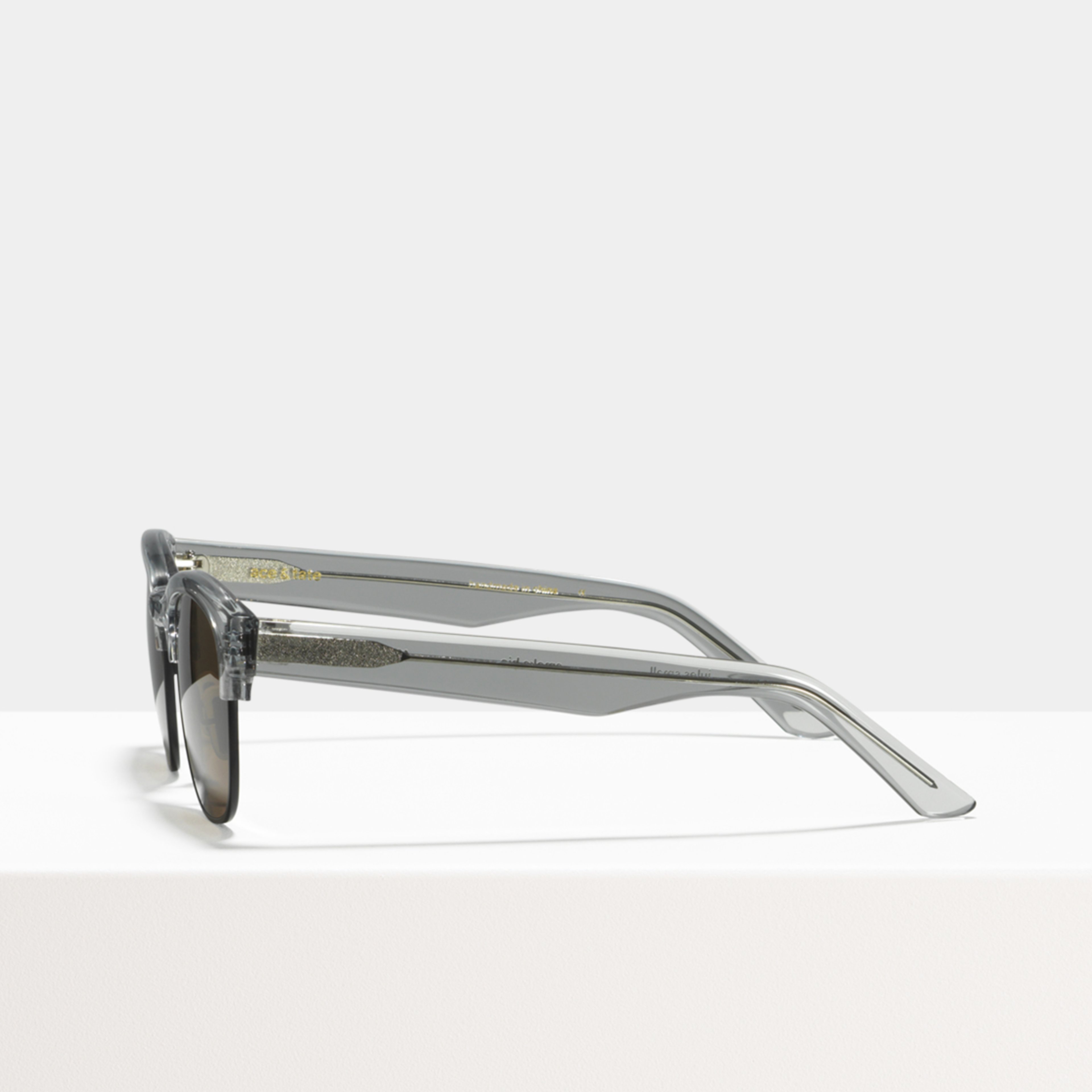 Ace & Tate Gafas de sol | cuadrada metal in Negro, Transparente, Gris