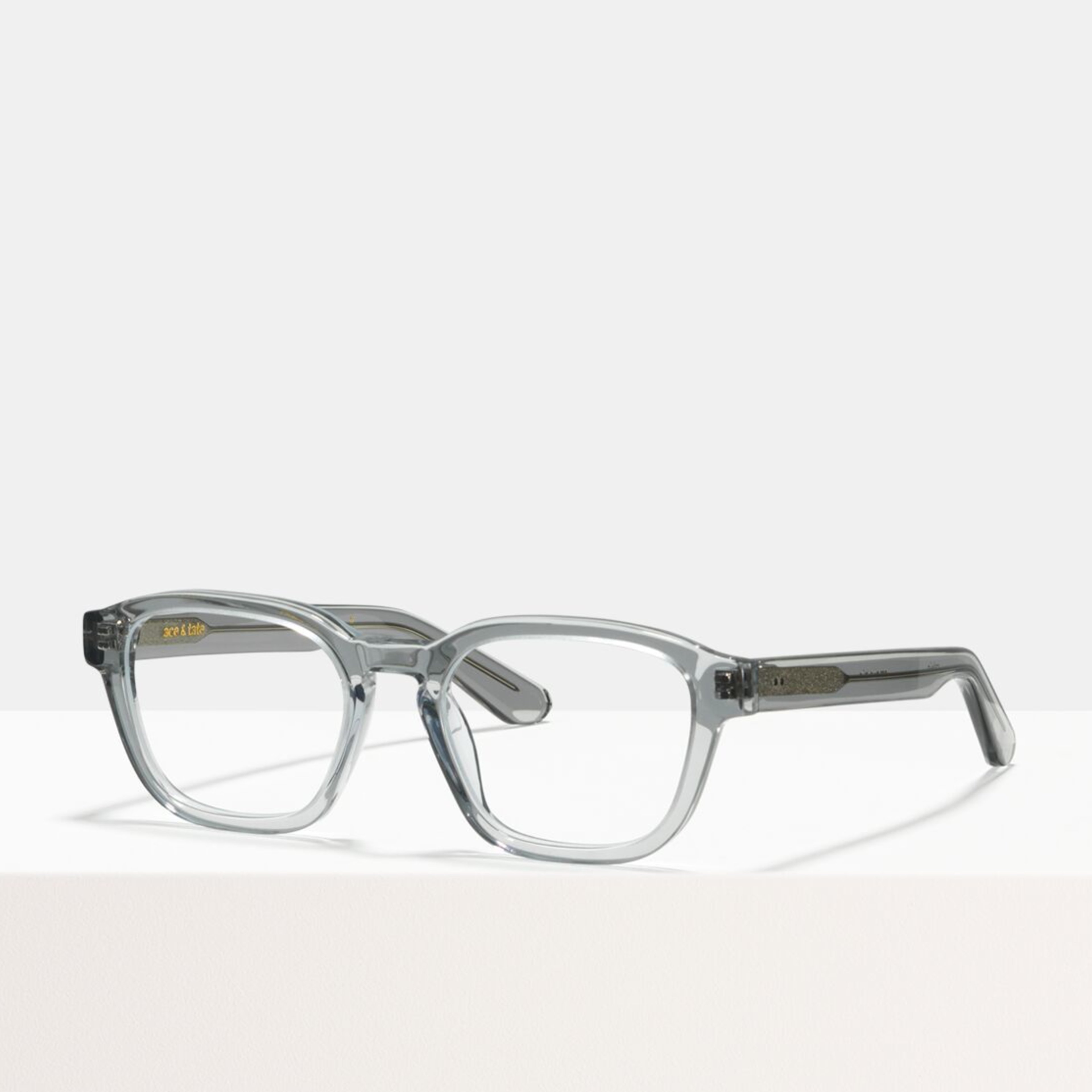 Ace & Tate Glasses | rectangle acetate in Clear, Grey