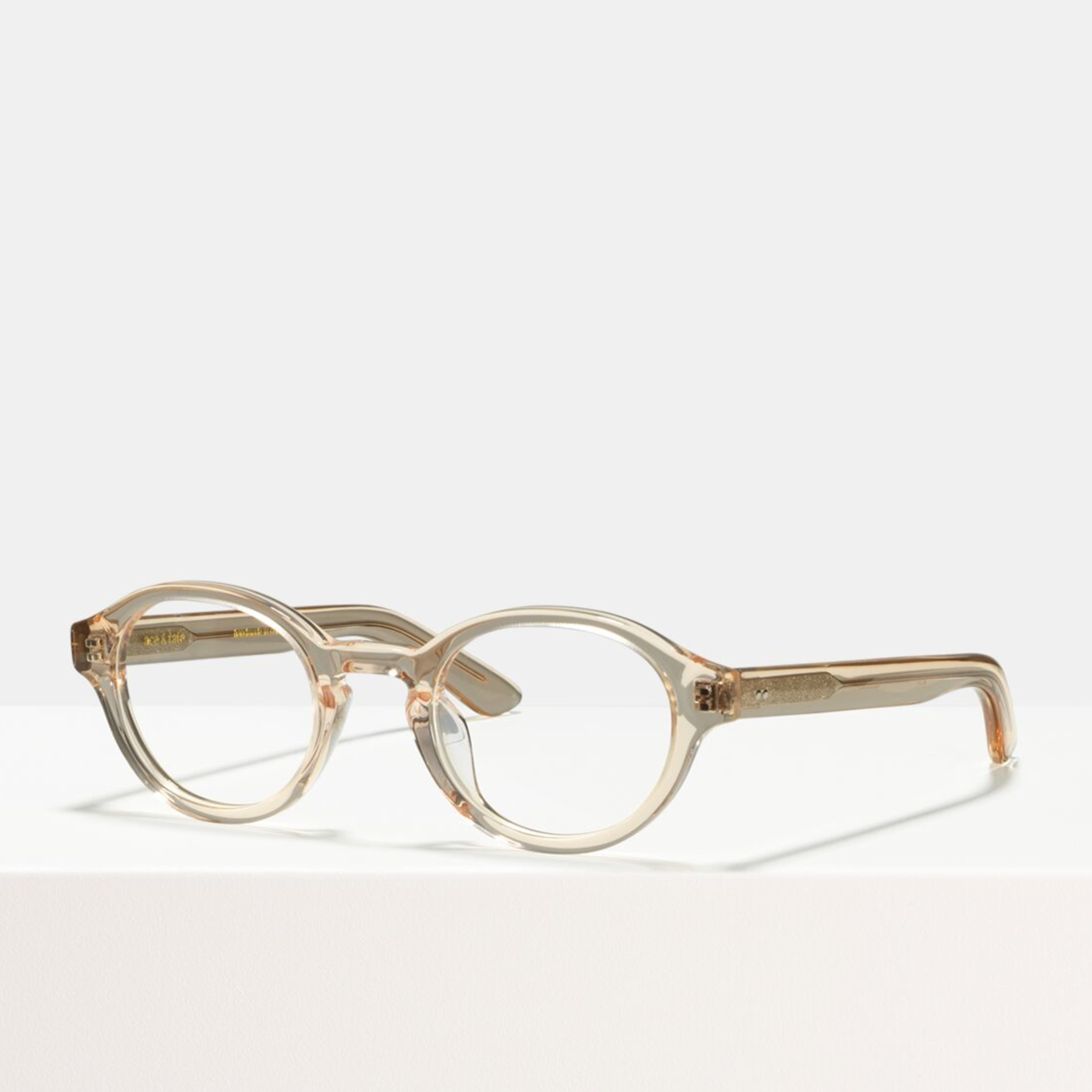 Ace & Tate Glasses | oval acetate in Clear