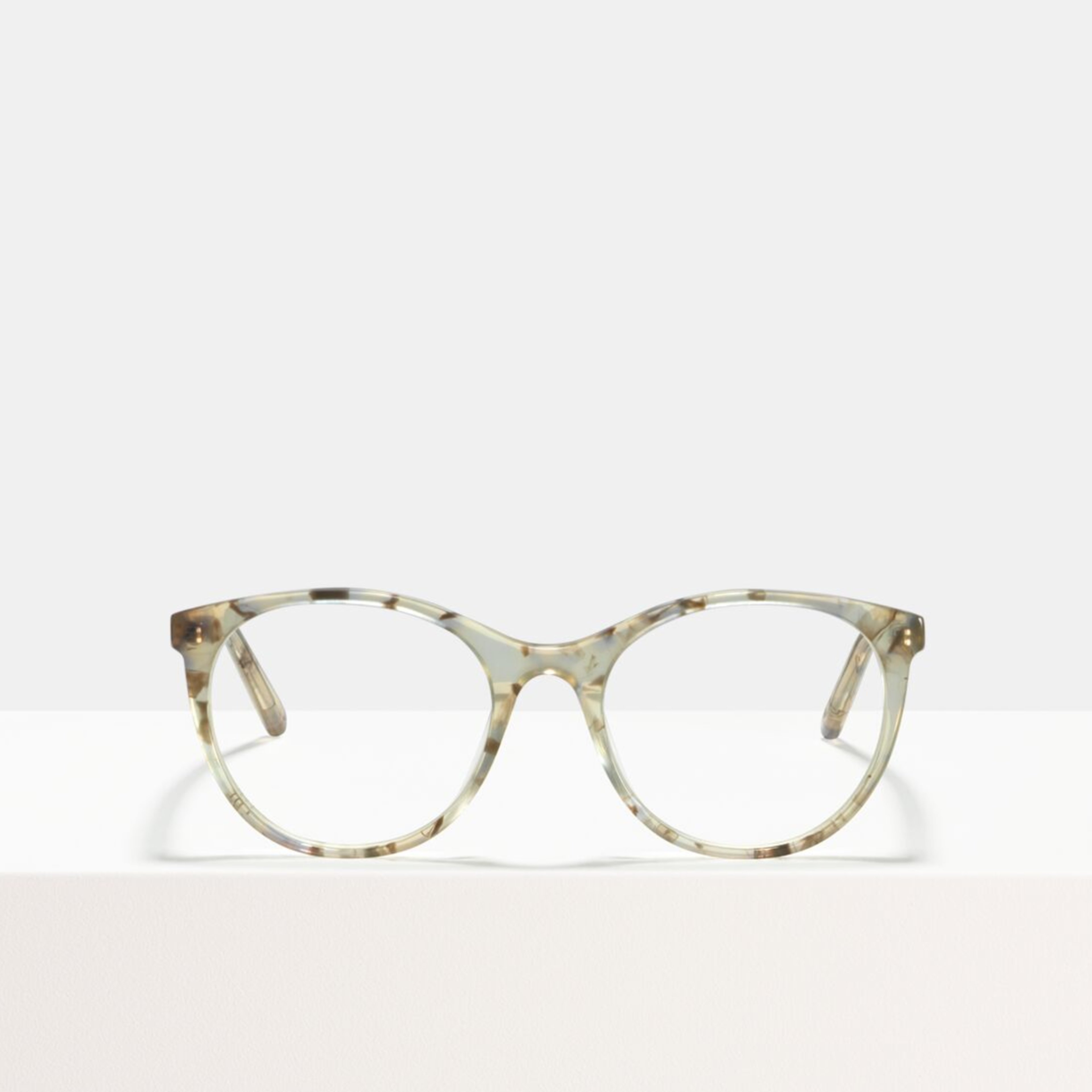 Ace & Tate Glasses | rond acetaat in Bruin, Grijs, Wit