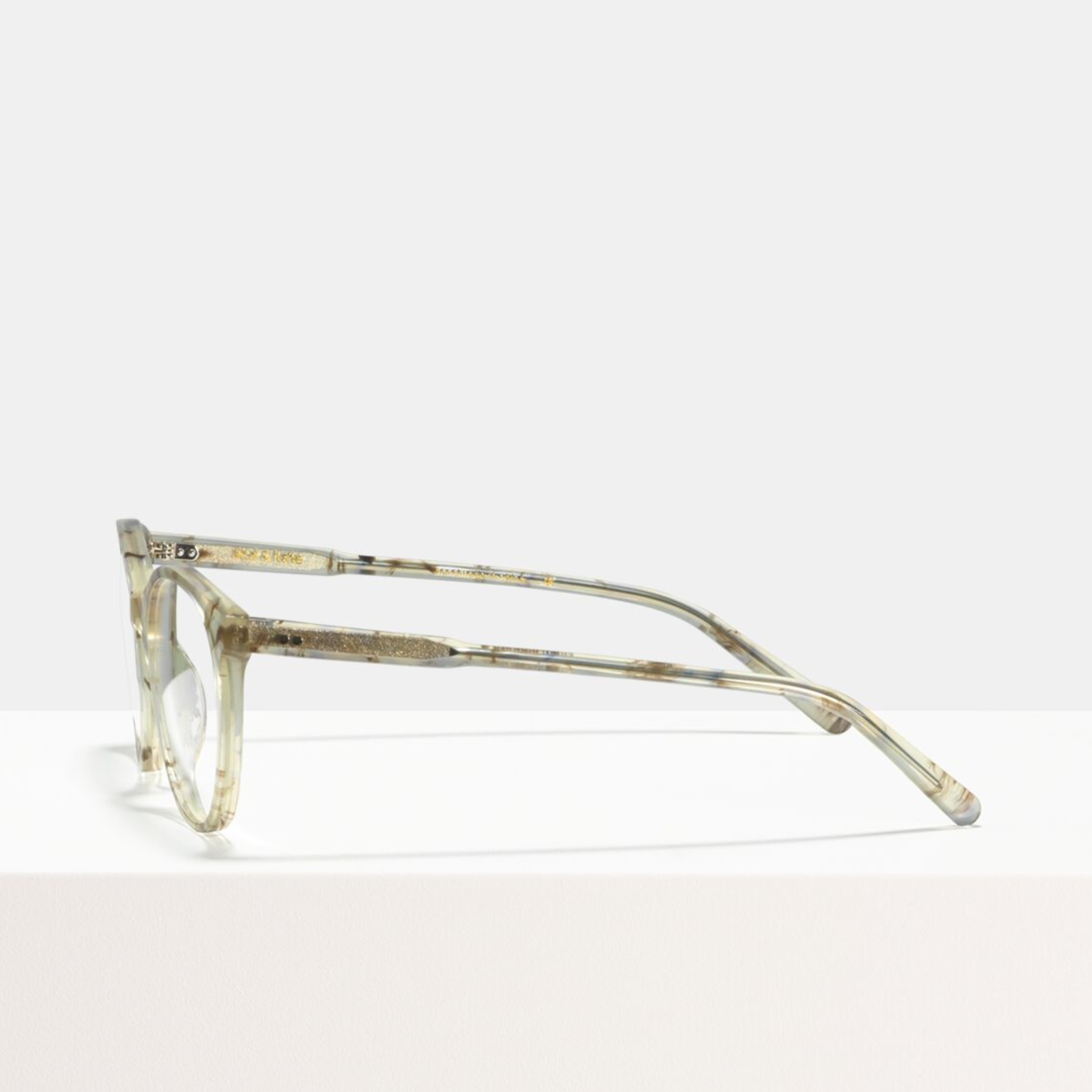 Ace & Tate Glasses | rond acetaat in Bruin, Grijs, Wit