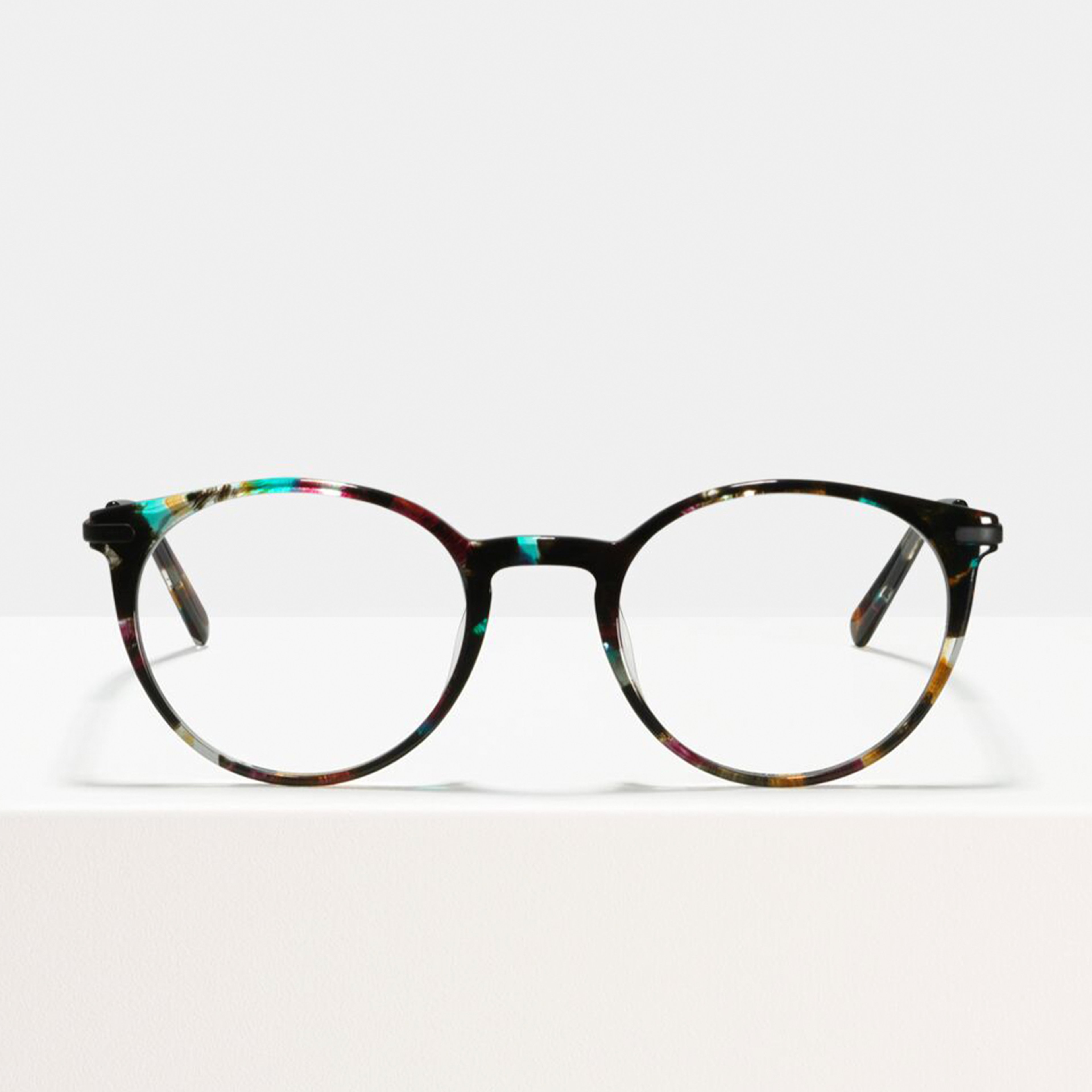 Ace & Tate Glasses | Round Acetate in Black, Blue, Brown, Pink