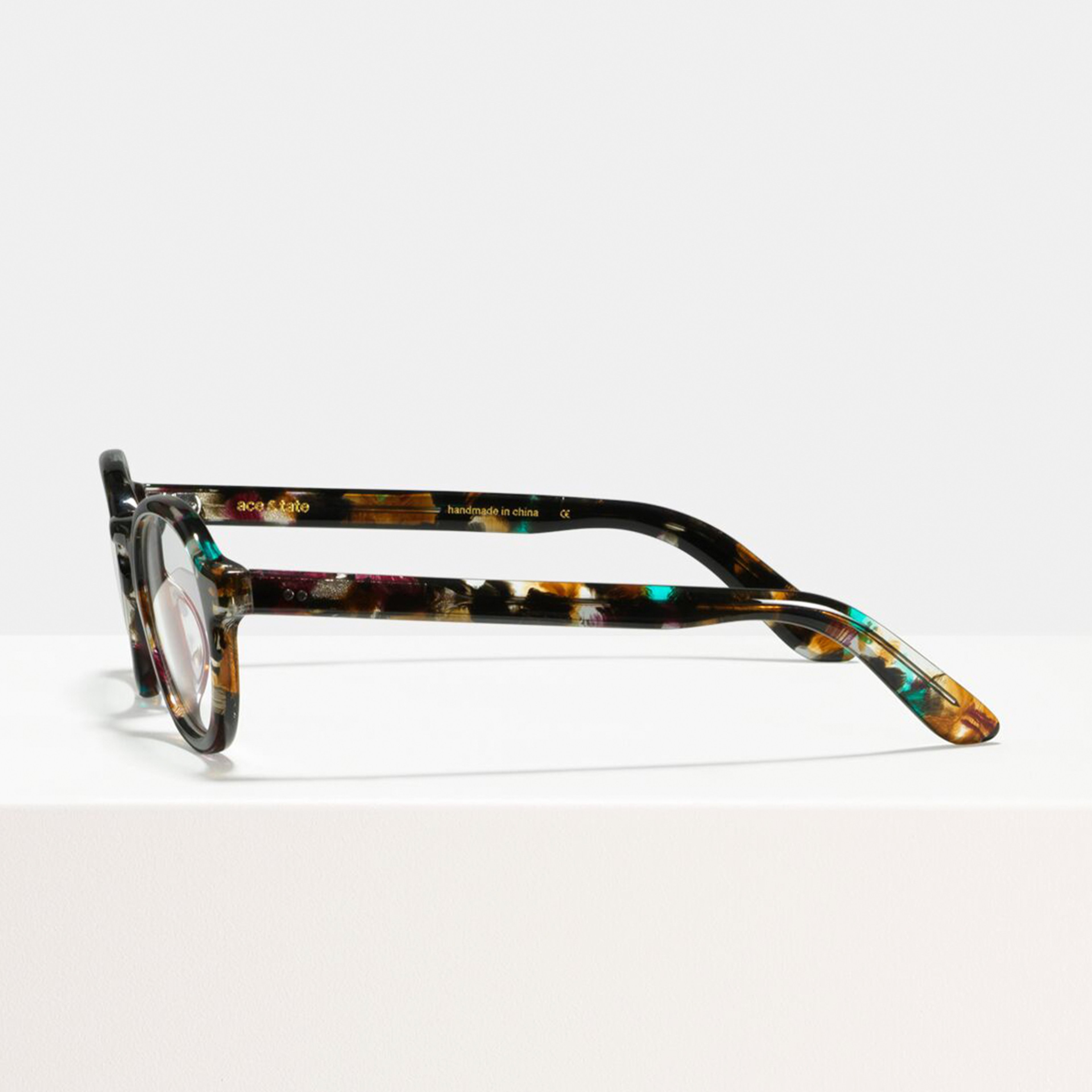 Ace & Tate Glasses | Round Acetate in Black, Blue, Brown, Pink