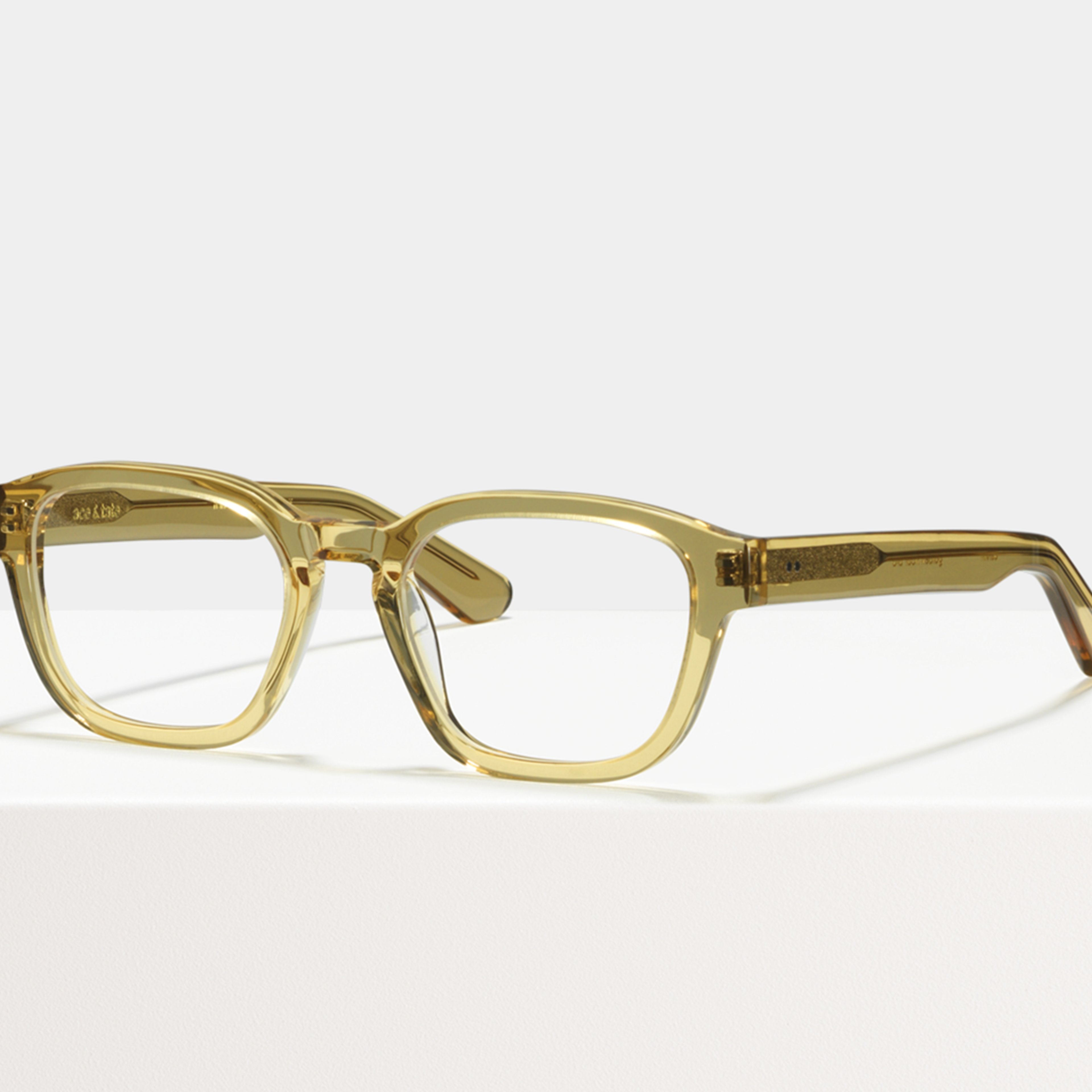 Ace & Tate Glasses | rectangle Acetate in Yellow