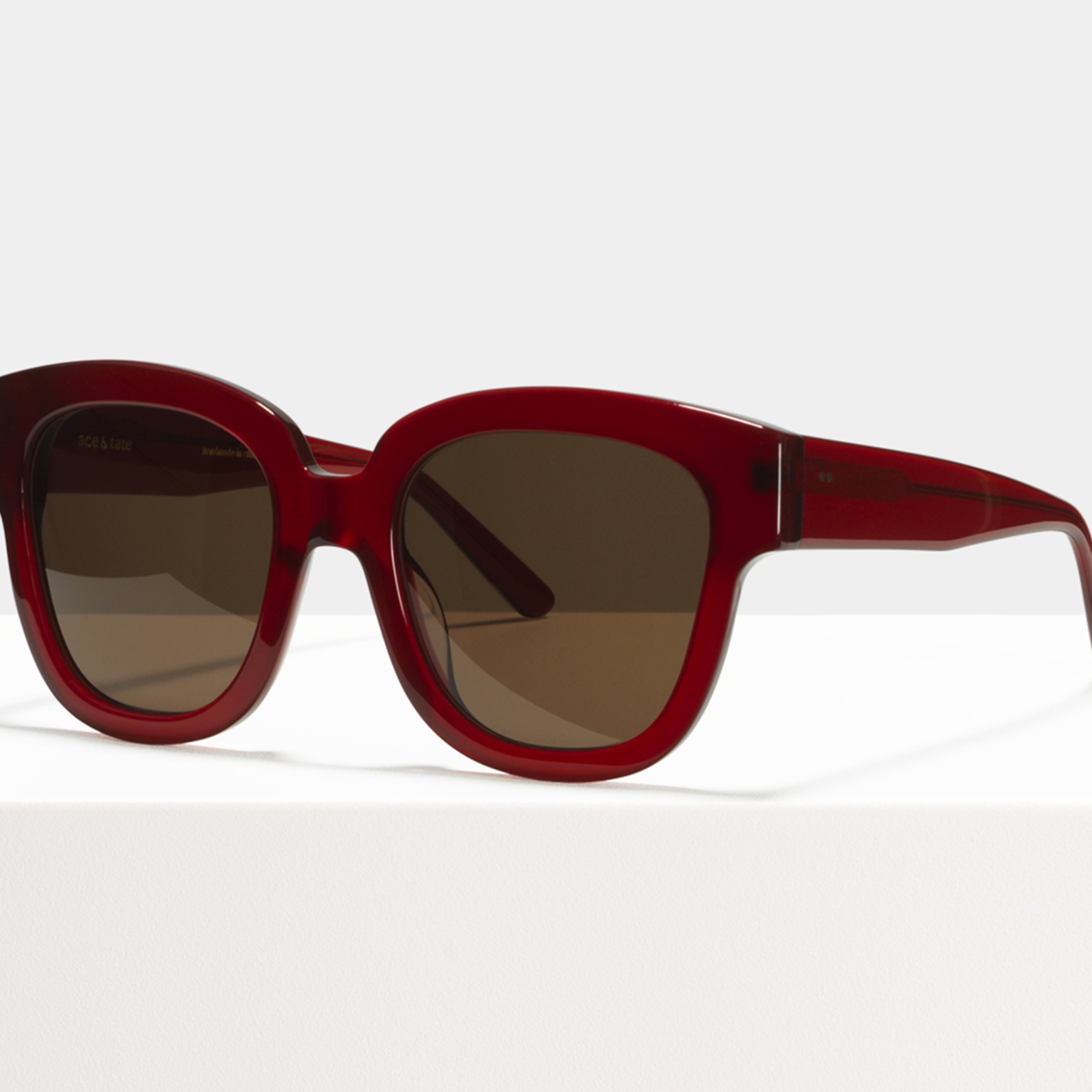 Ace & Tate Sonnenbrillen | Quadratisch Acetat in Rot
