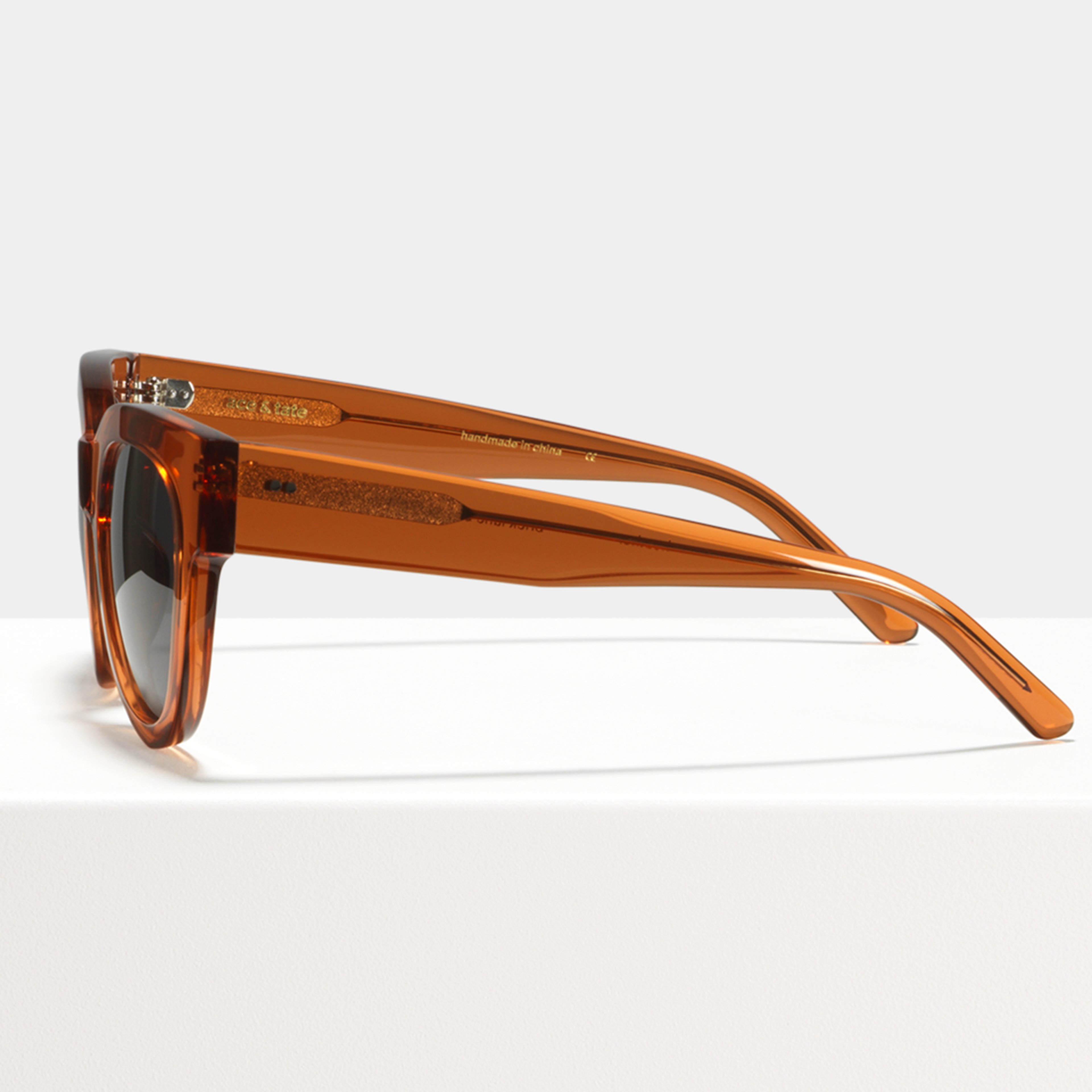 Ace & Tate Sunglasses | Round Acetate in Orange