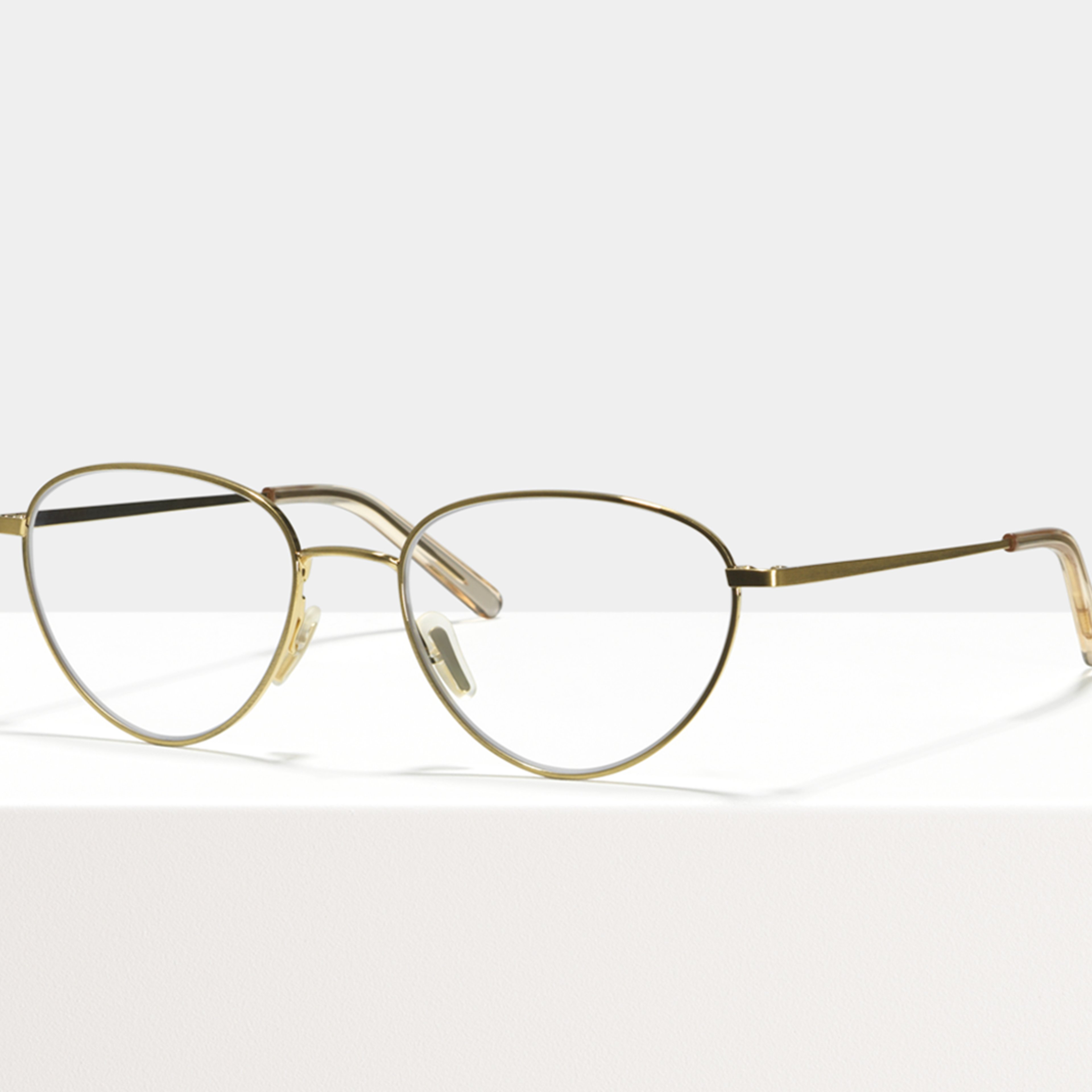 Ace & Tate Glasses | oval Metal in Gold