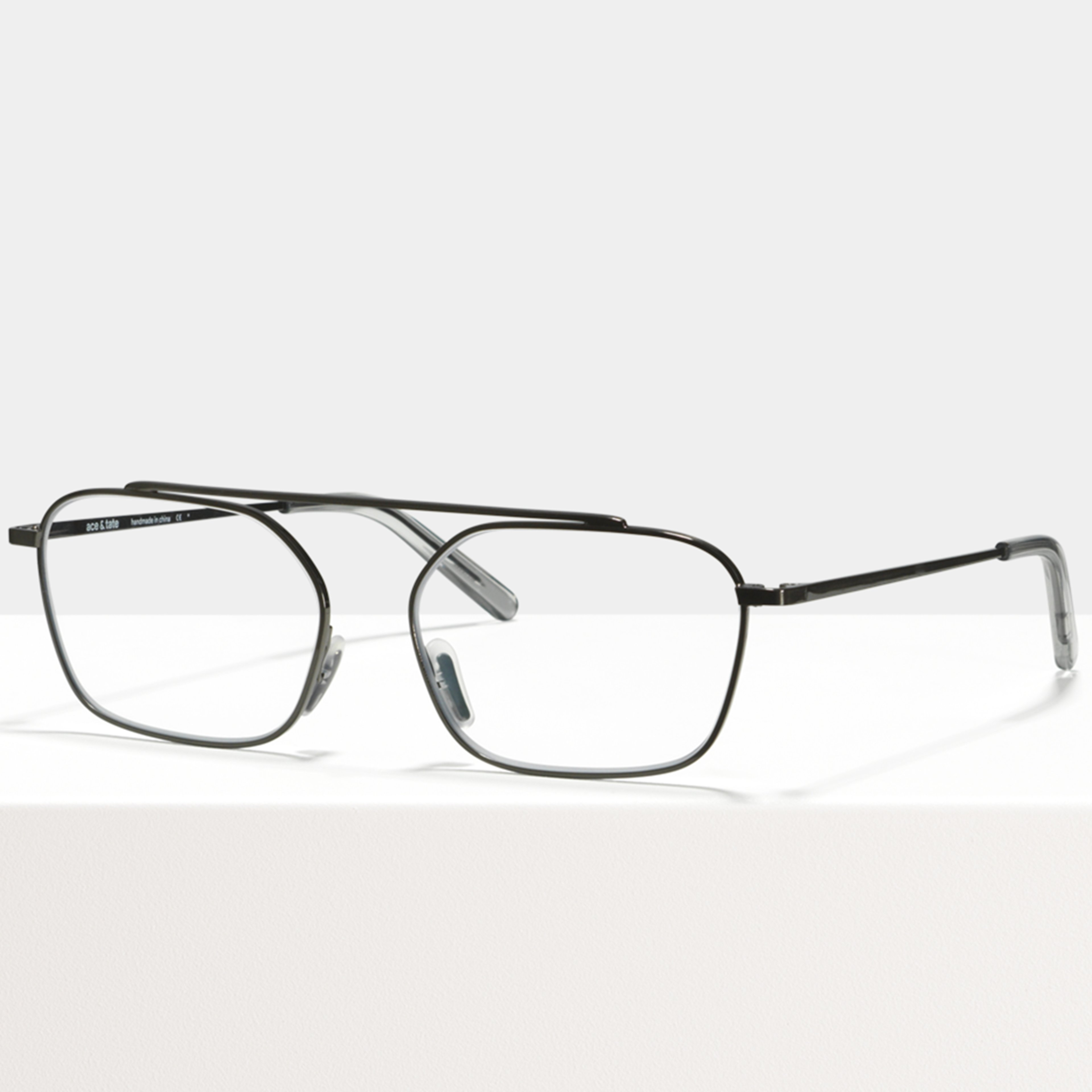 Ace & Tate Glasses | rectangle Metal in Grey, Silver