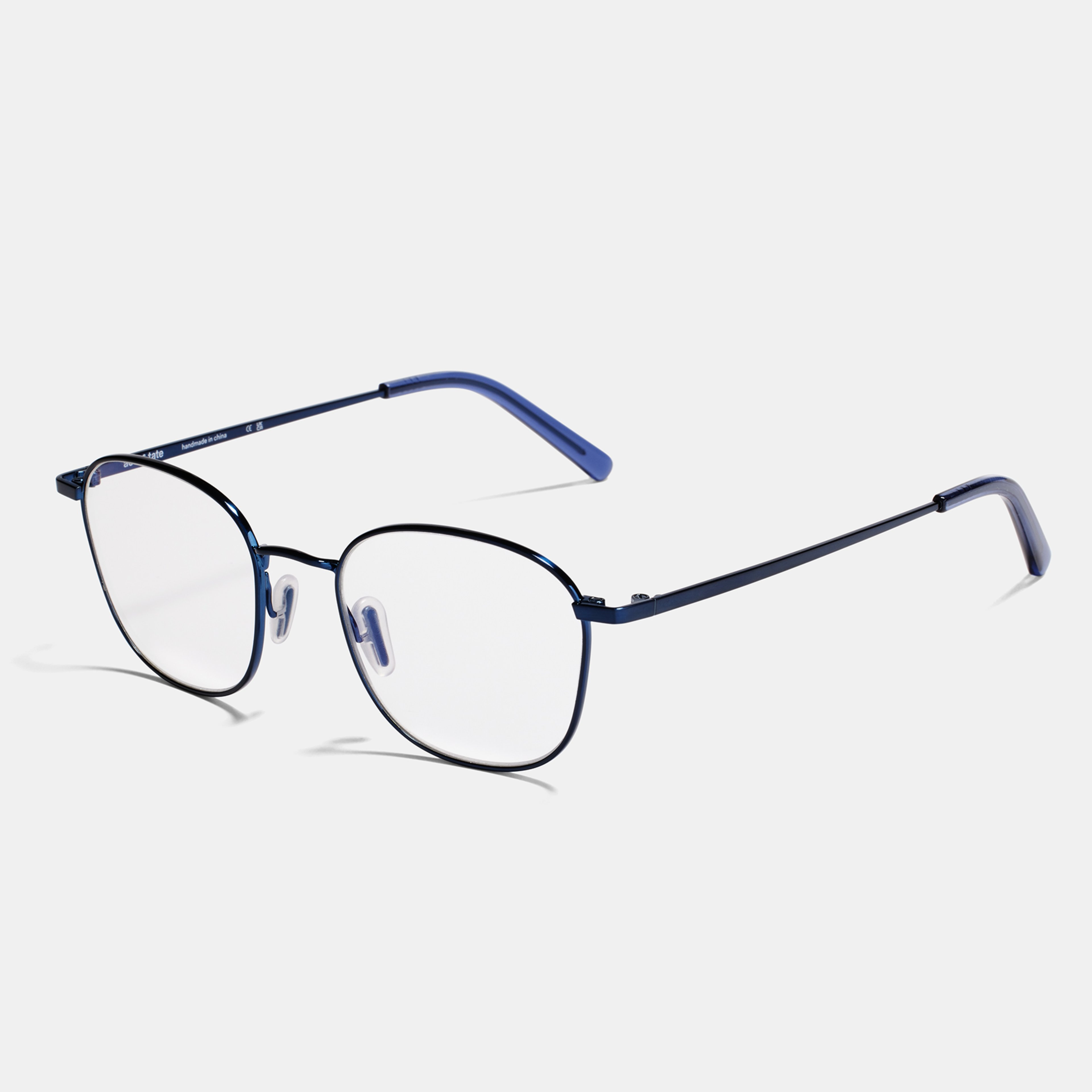 Ace & Tate Brillen | Vierkant Metaal in Blauw