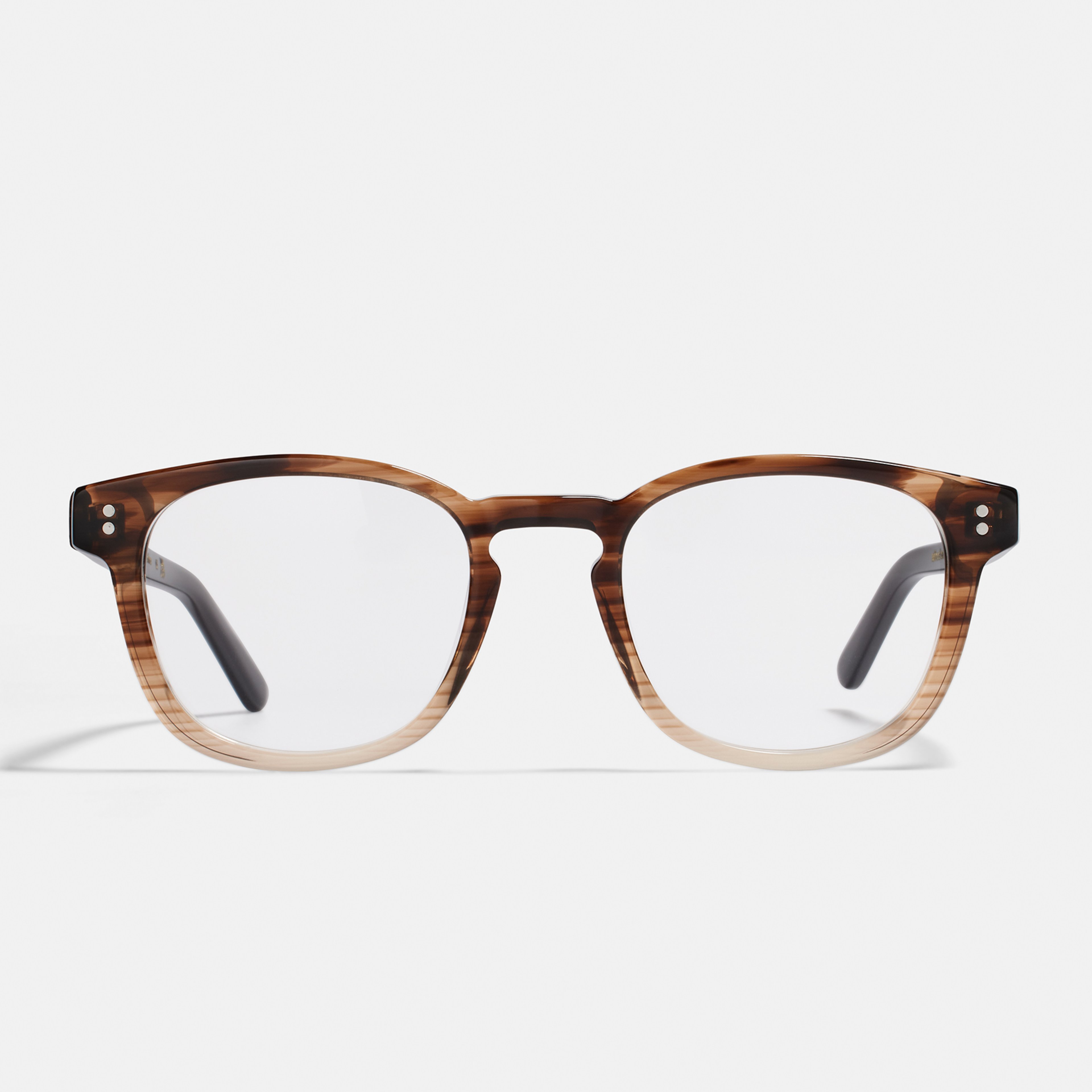 Ace & Tate Glasses | Square Acetate in Brown, Clear