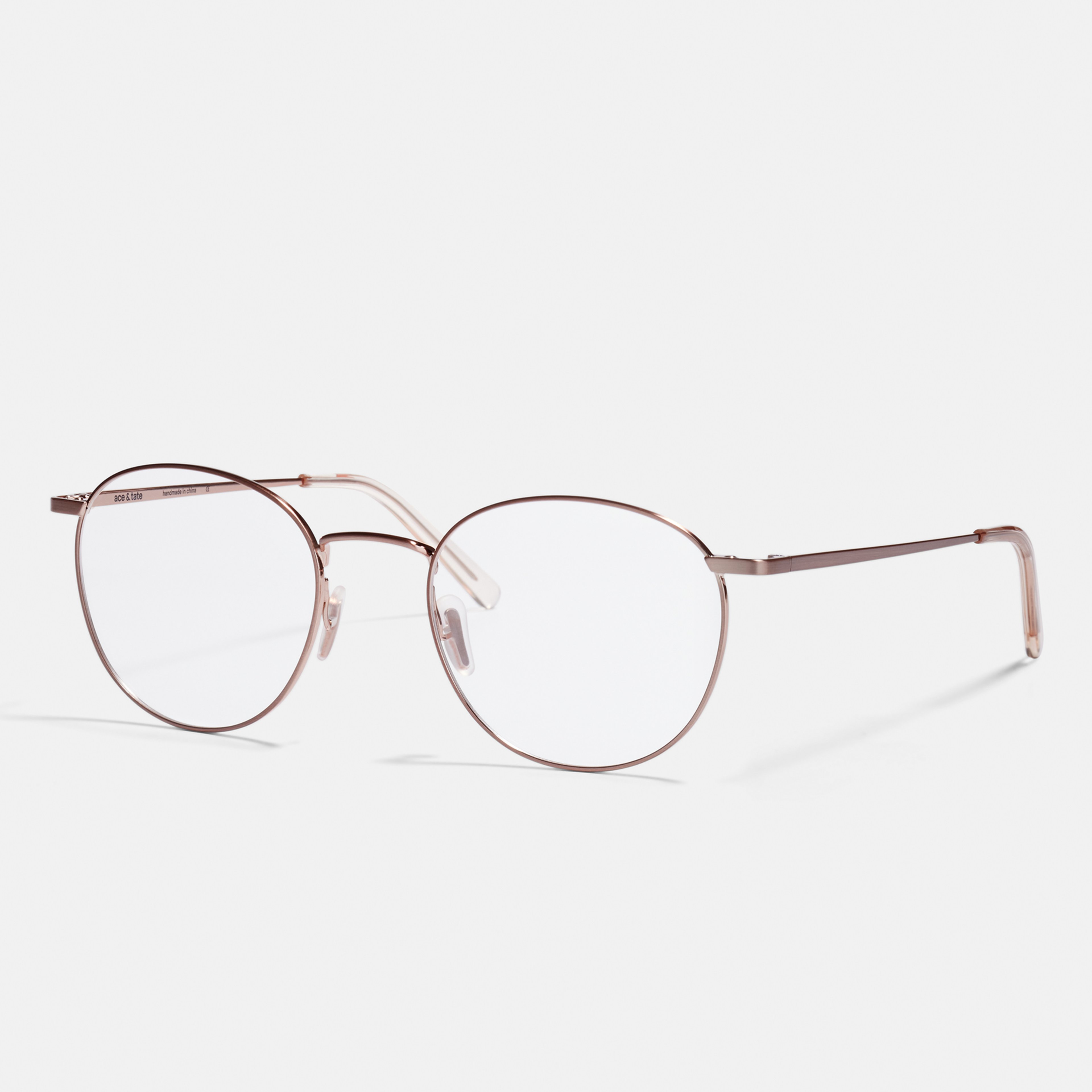 Ace & Tate Glasses | Round Metal in Pink
