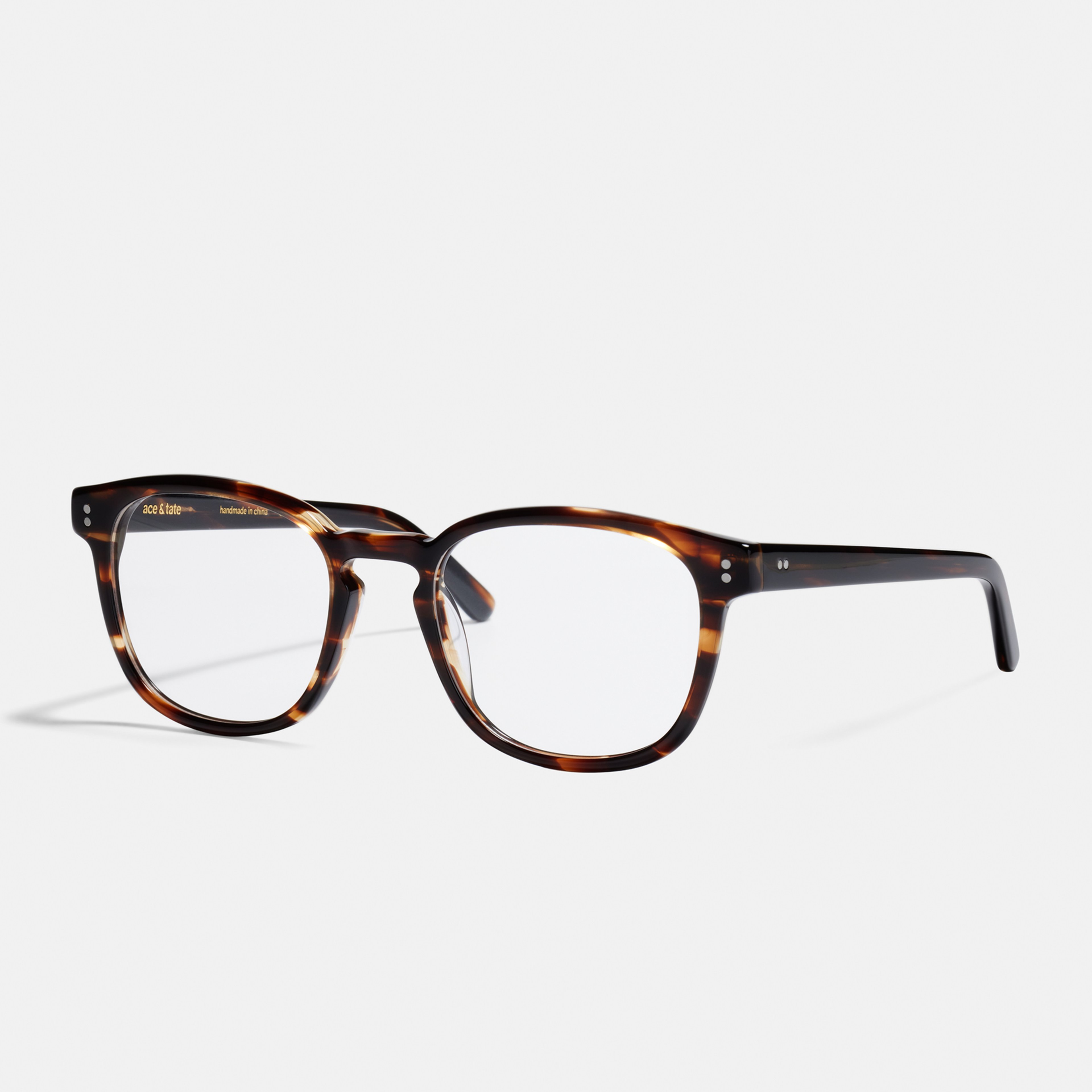 Ace & Tate Glasses | Square Acetate in Black, Brown, multicolor, Orange, Yellow