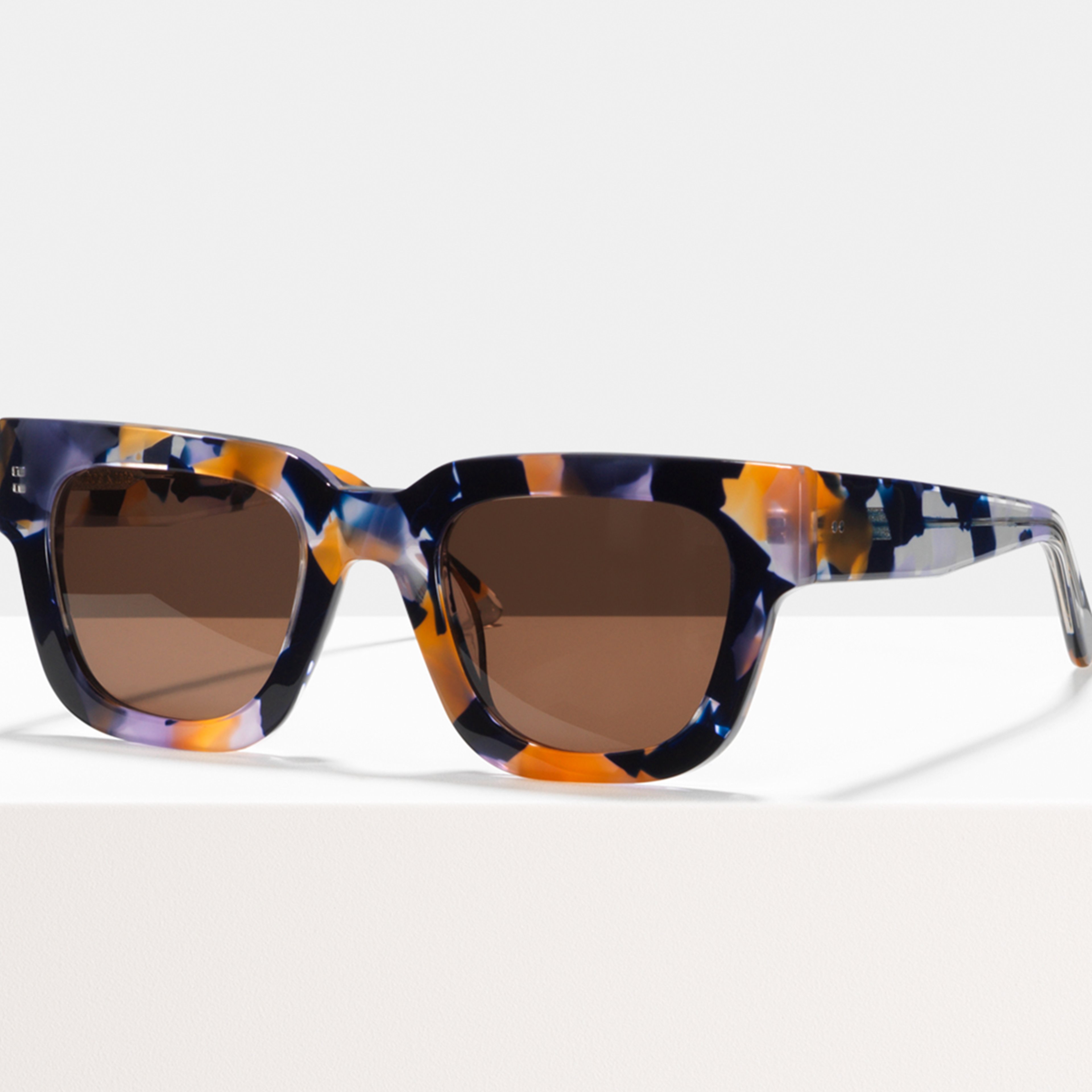 Ace & Tate Sonnenbrillen | Quadratisch Acetat in Braun, Orange, Violett