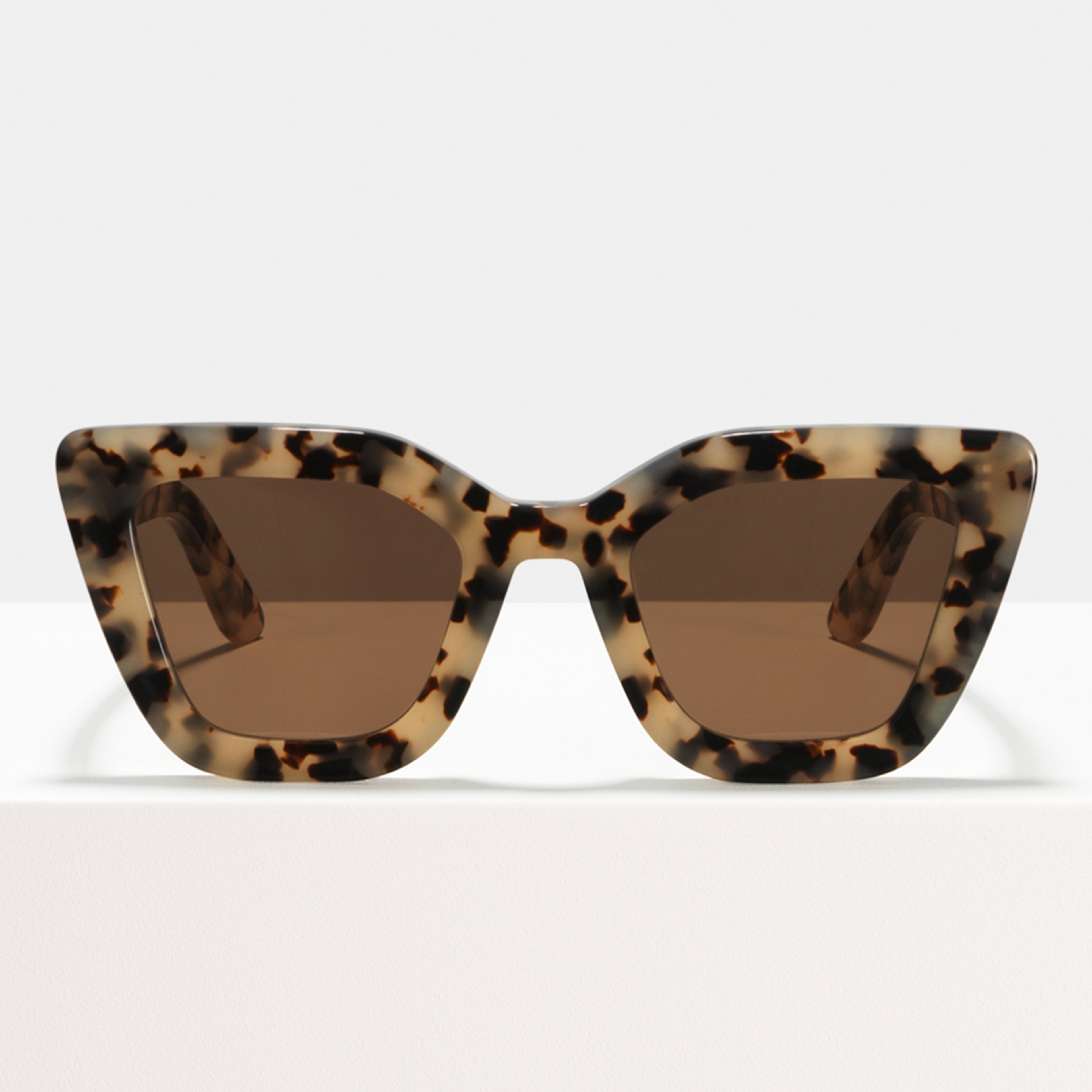 Ace & Tate Solaires | rectangulaire Acétate in Beige