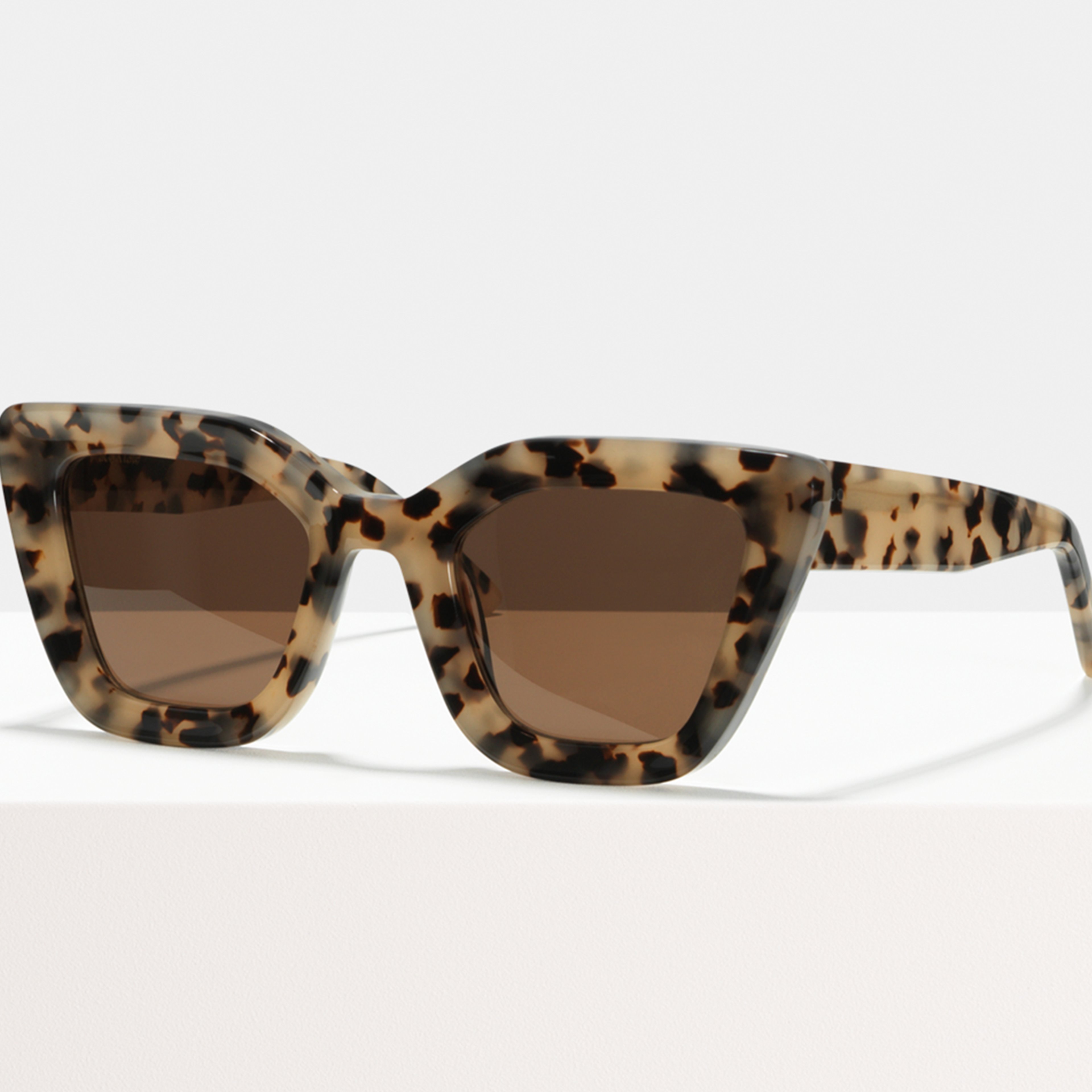 Ace & Tate Sunglasses | rectangle Acetate in Beige
