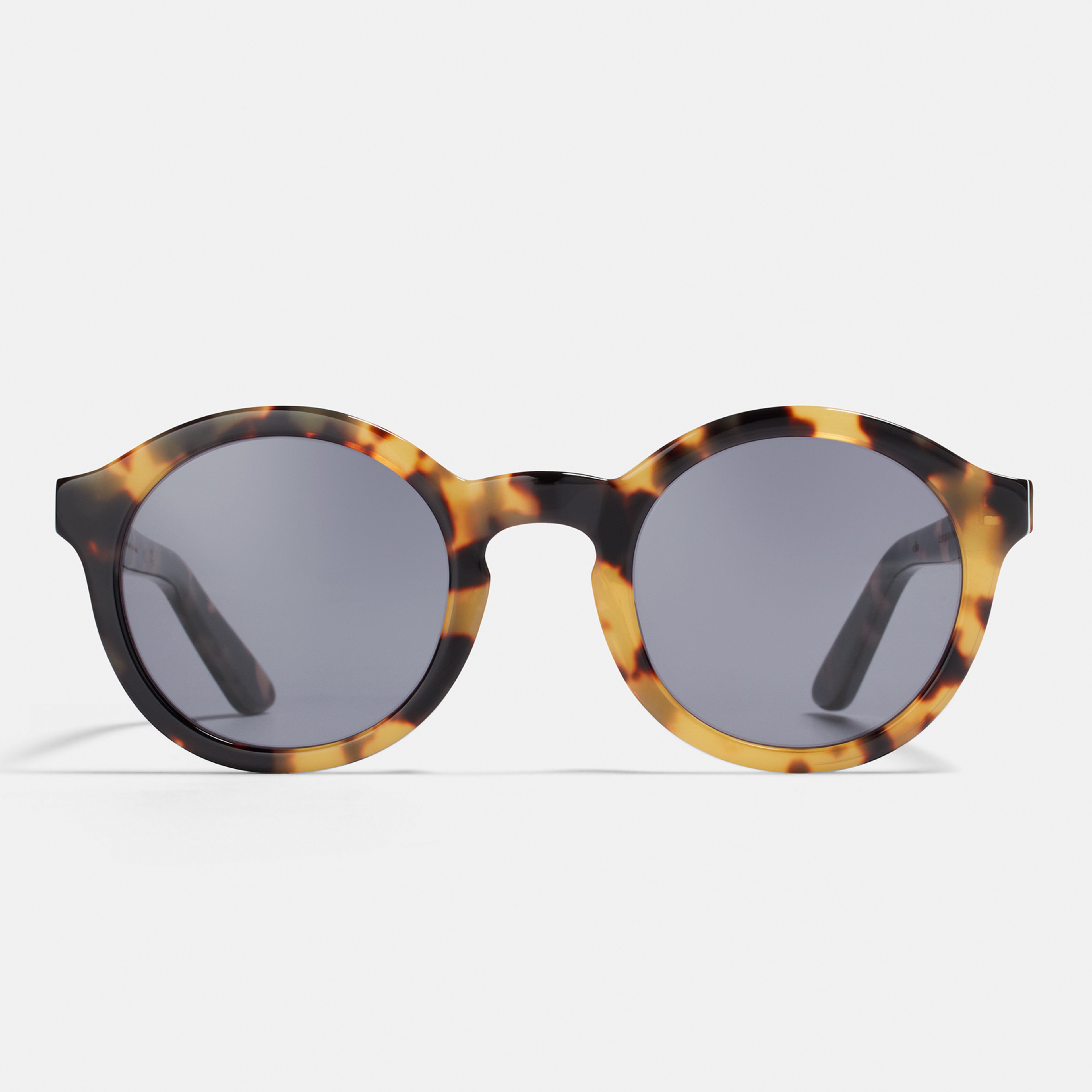 Ace & Tate Sunglasses | Round Acetate in Brown, Yellow