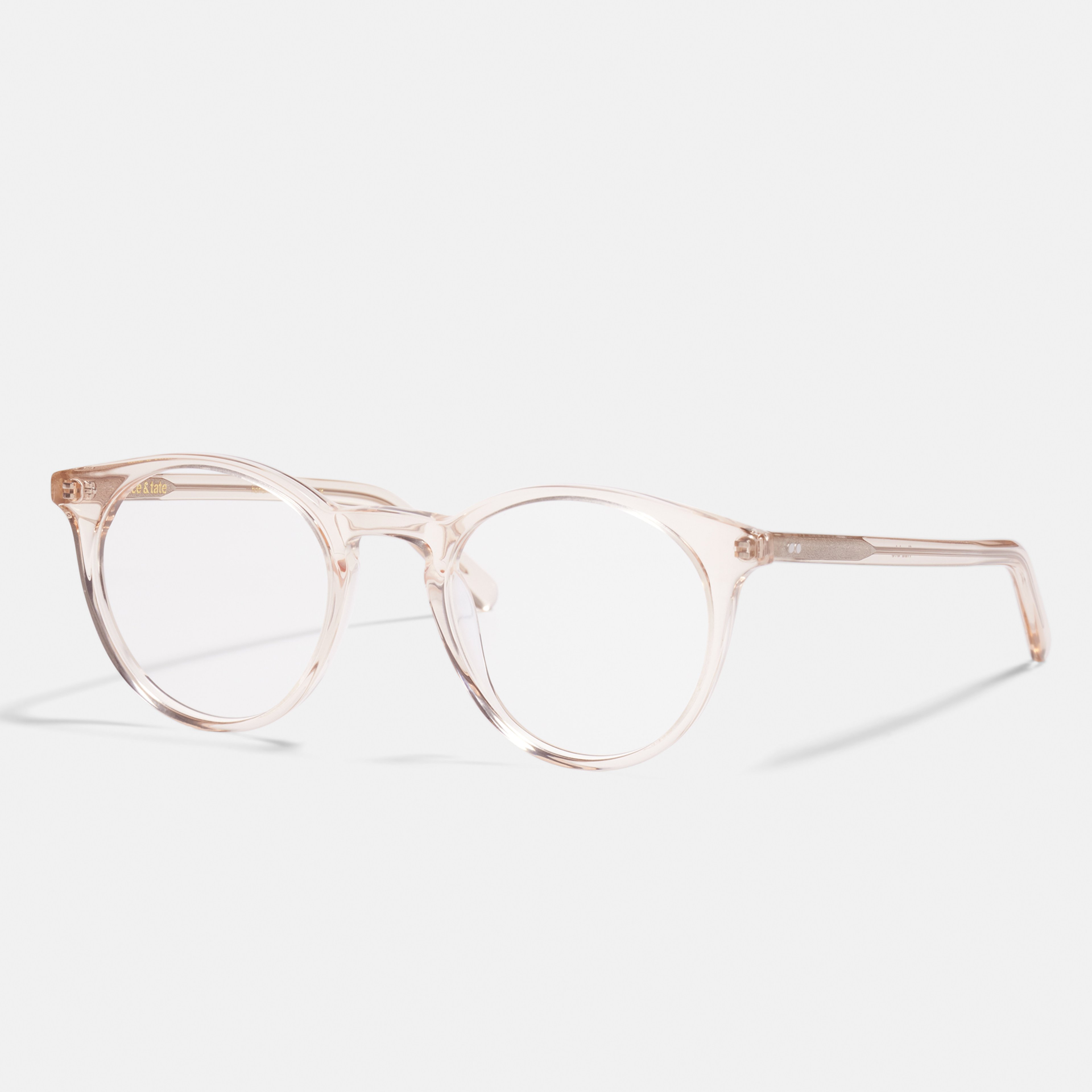 Ace & Tate Glasses | Round Acetate in Clear, Grey