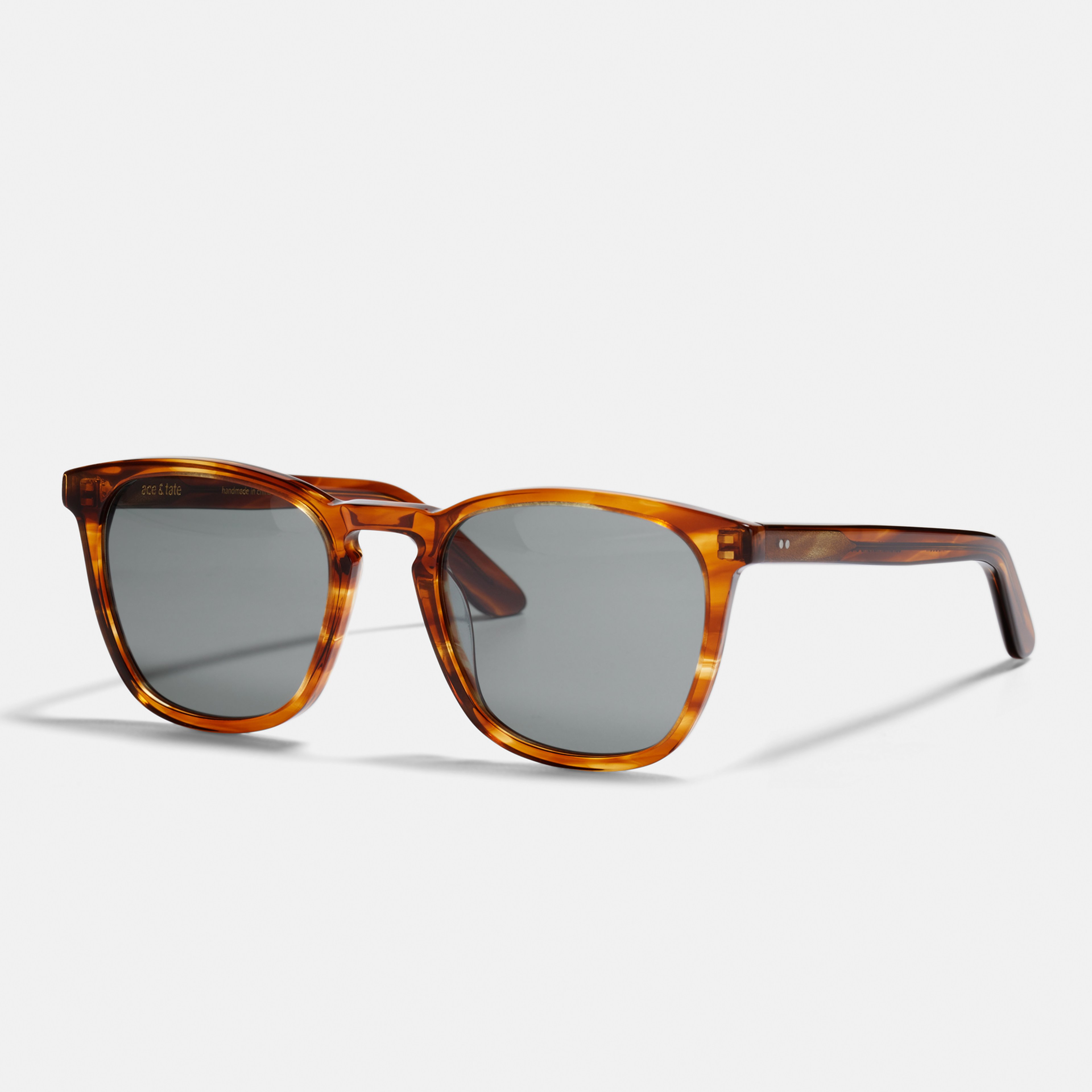 Ace & Tate Sunglasses | Square Acetate in Brown, Orange