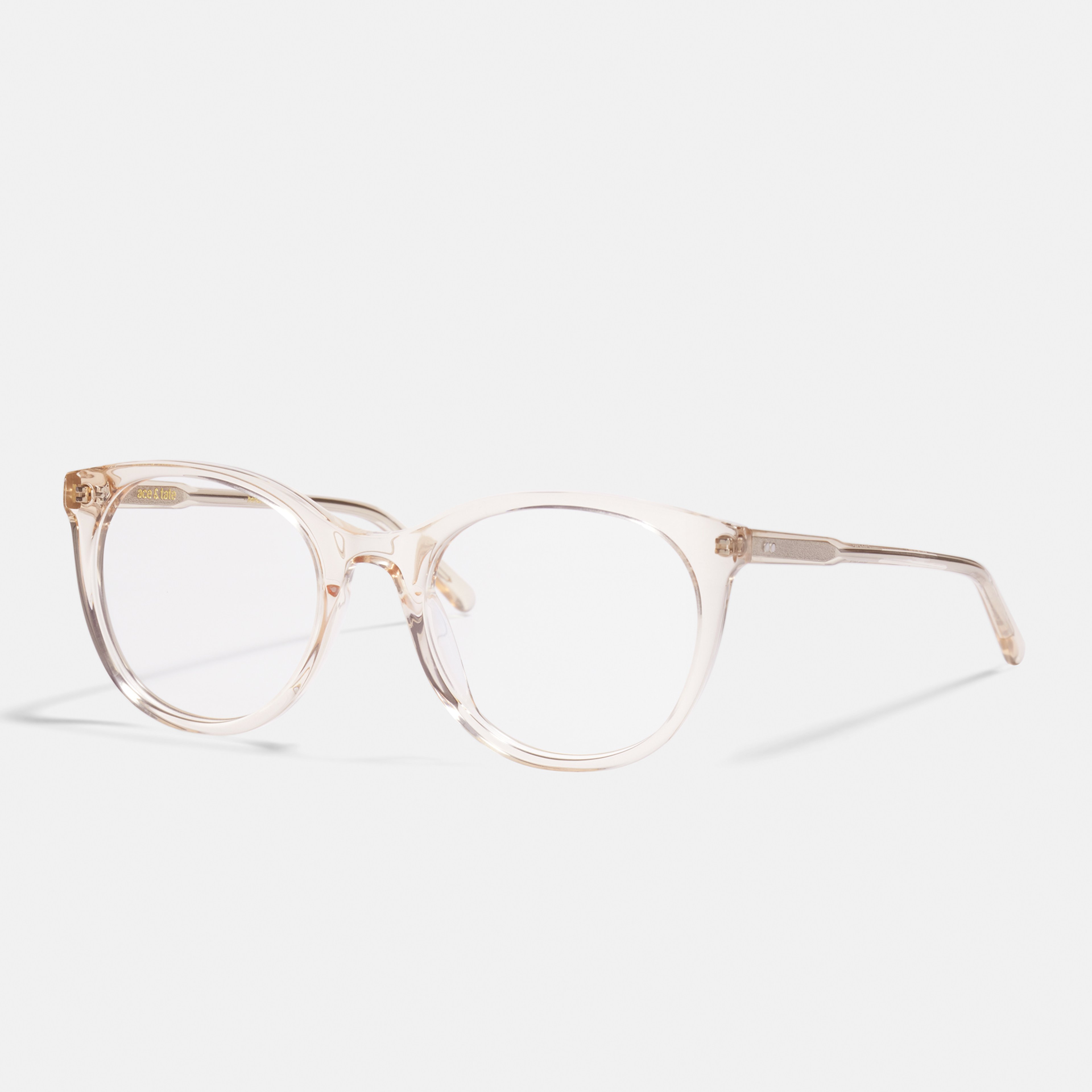 Ace & Tate Glasses | oval Acetate in Clear
