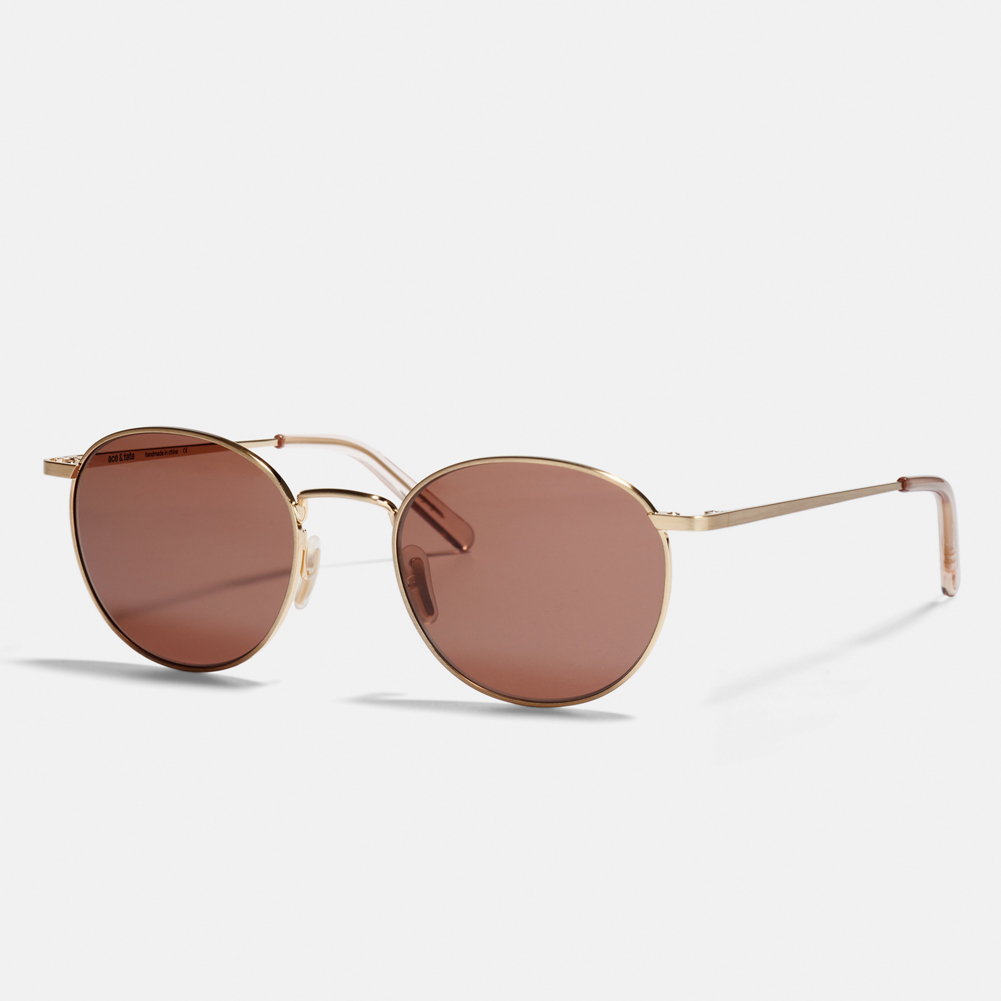 Ace & Tate Sunglasses | Round Metal in Gold