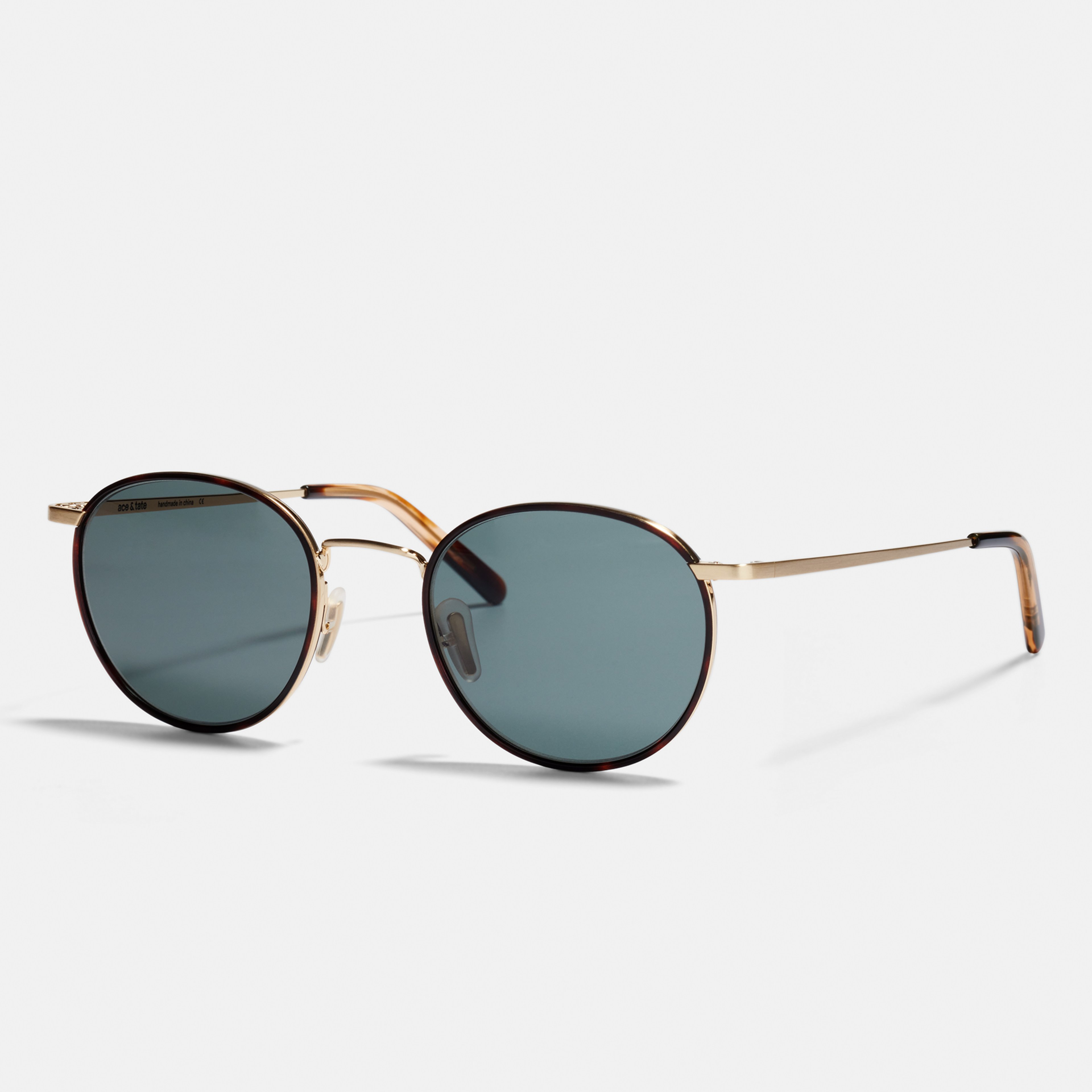Ace & Tate Solaires | Ronde métal in Marron, Or, Orange