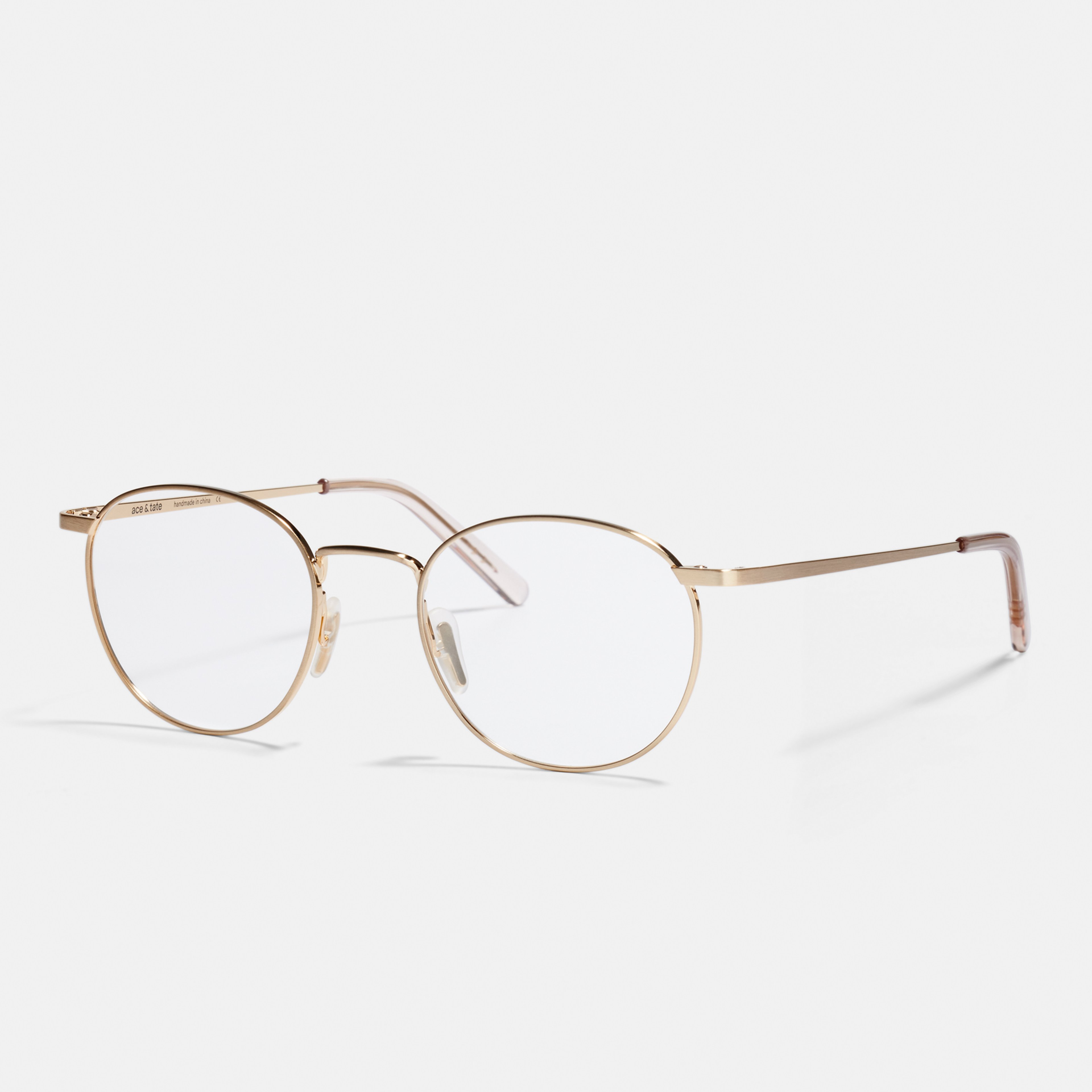 Ace & Tate Glasses | Round Metal in Gold